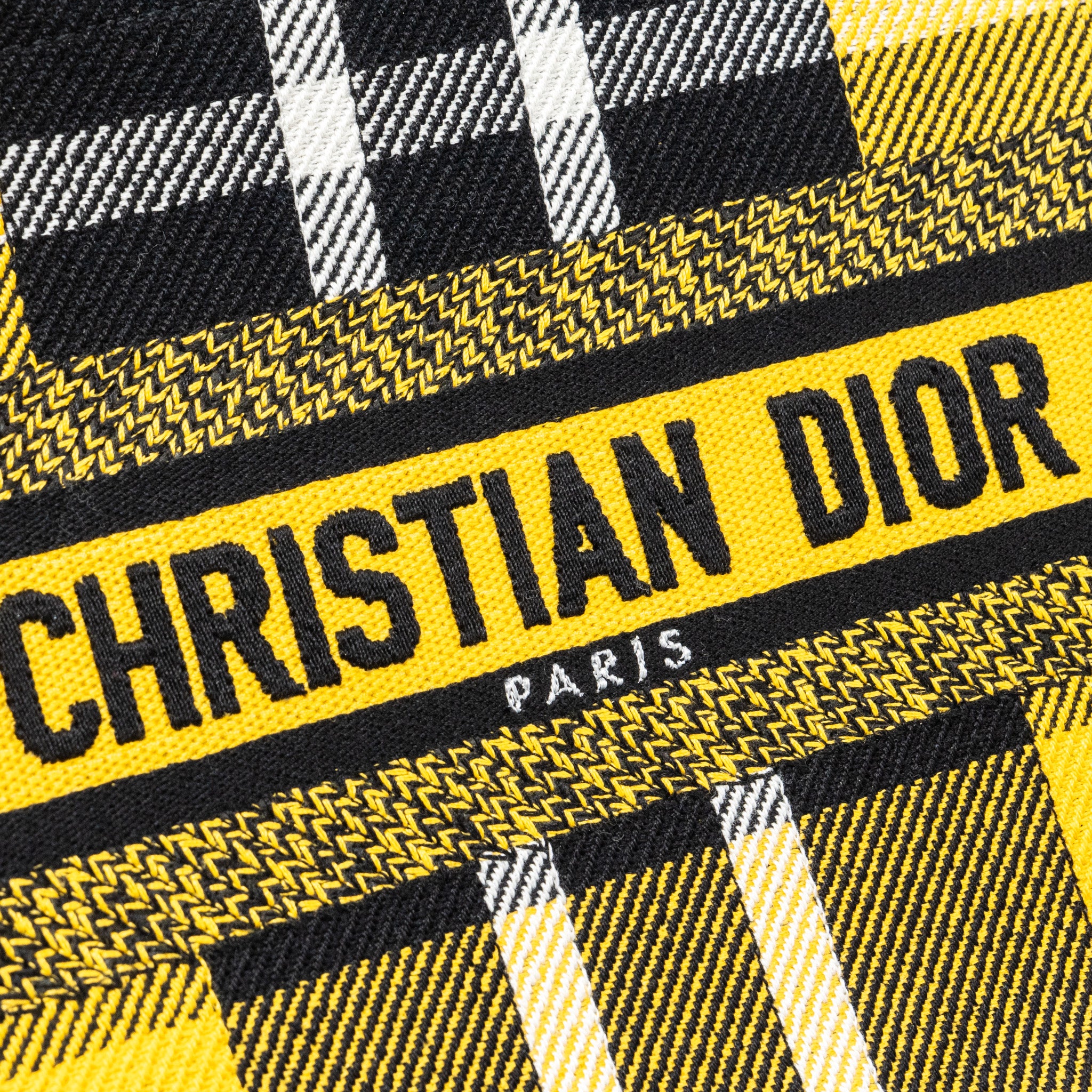 Dior small book tote canvas yellow / black - Image 9