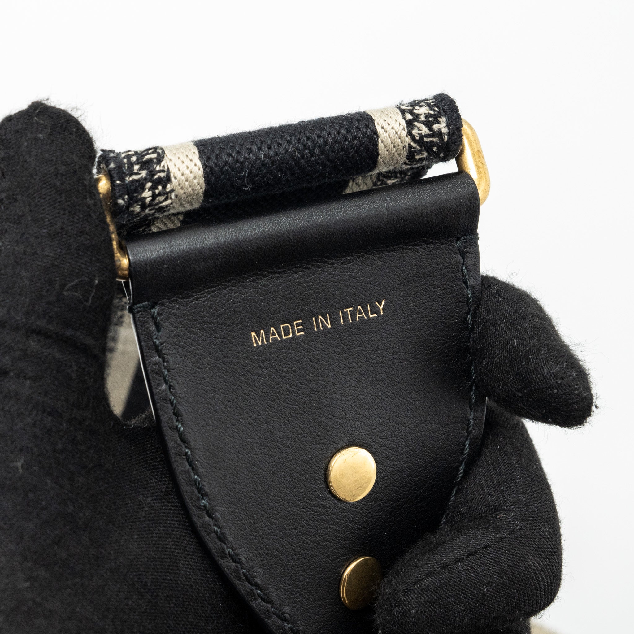 Dior Mini Saddle Bag Calfskin Black GHW With An Extra Dior Strap - Image 11