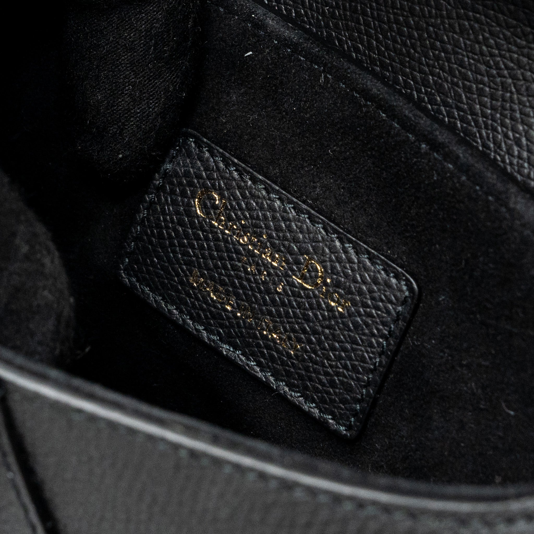 Dior Mini Saddle Bag Calfskin Black GHW With An Extra Dior Strap - Image 14