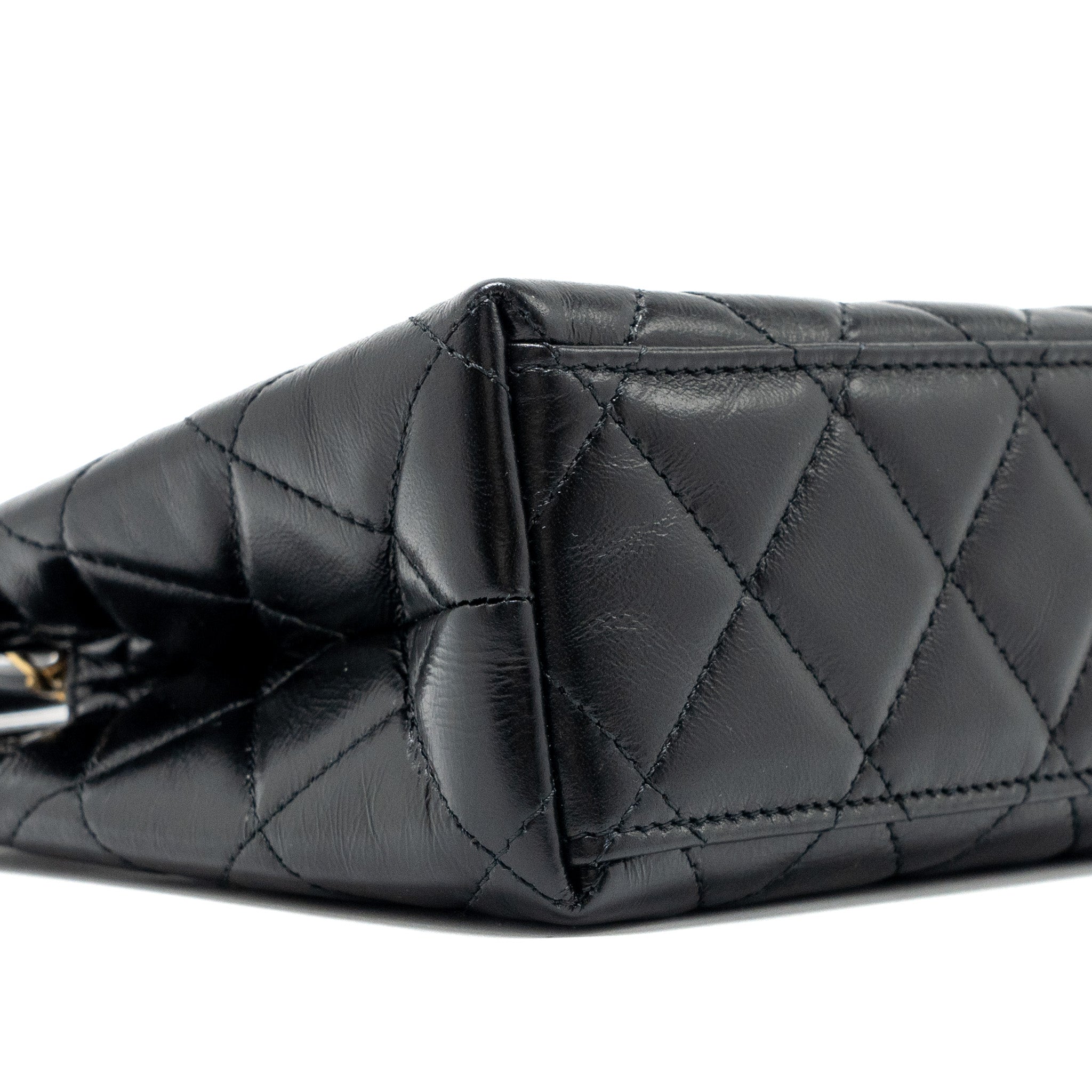 Chanel 24P Mini Shopping Tote/ Kelly Bag Calfskin Black GHW (MICROCHIP) - Image 6
