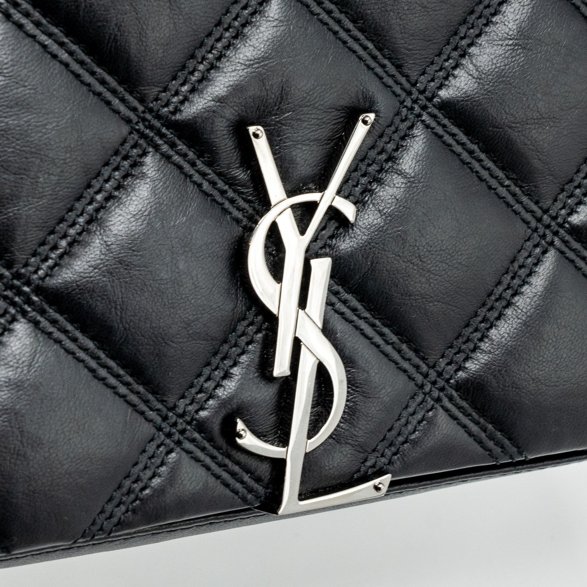 Saint Laurent/YSL Becky Chain Bag Quilted Lambskin Black SHW - Image 8