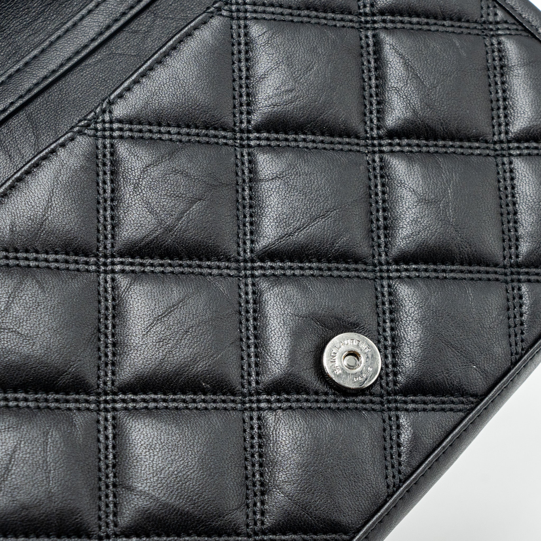 Saint Laurent/YSL Becky Chain Bag Quilted Lambskin Black SHW - Image 10