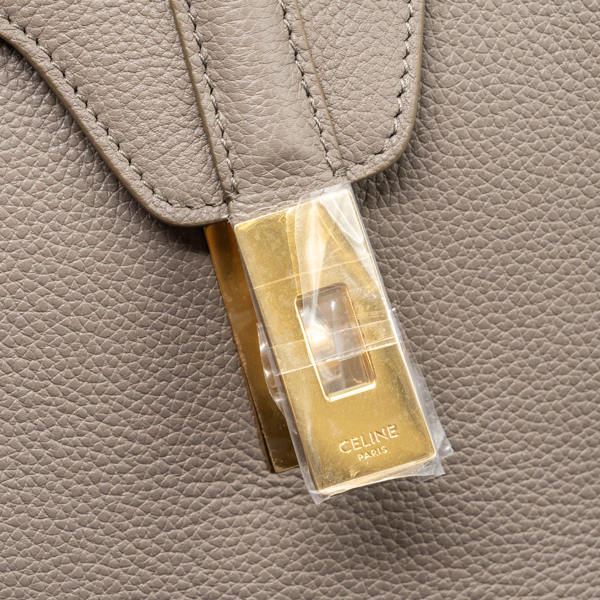 Celine Medium Soft 16 Bag Grained Calfskin Grey GHW - Image 8