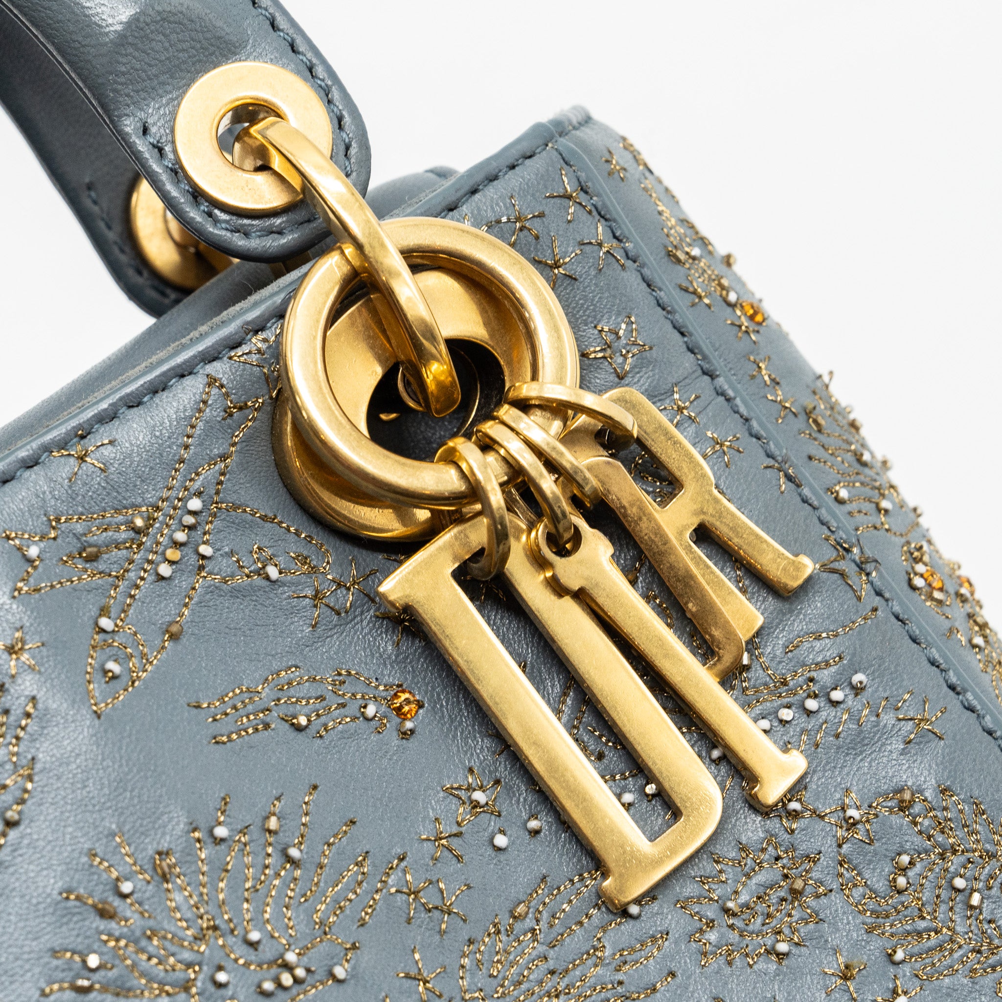 Dior Mini Lady Dior Limited Edition Lambskin Grey GHW - Image 8