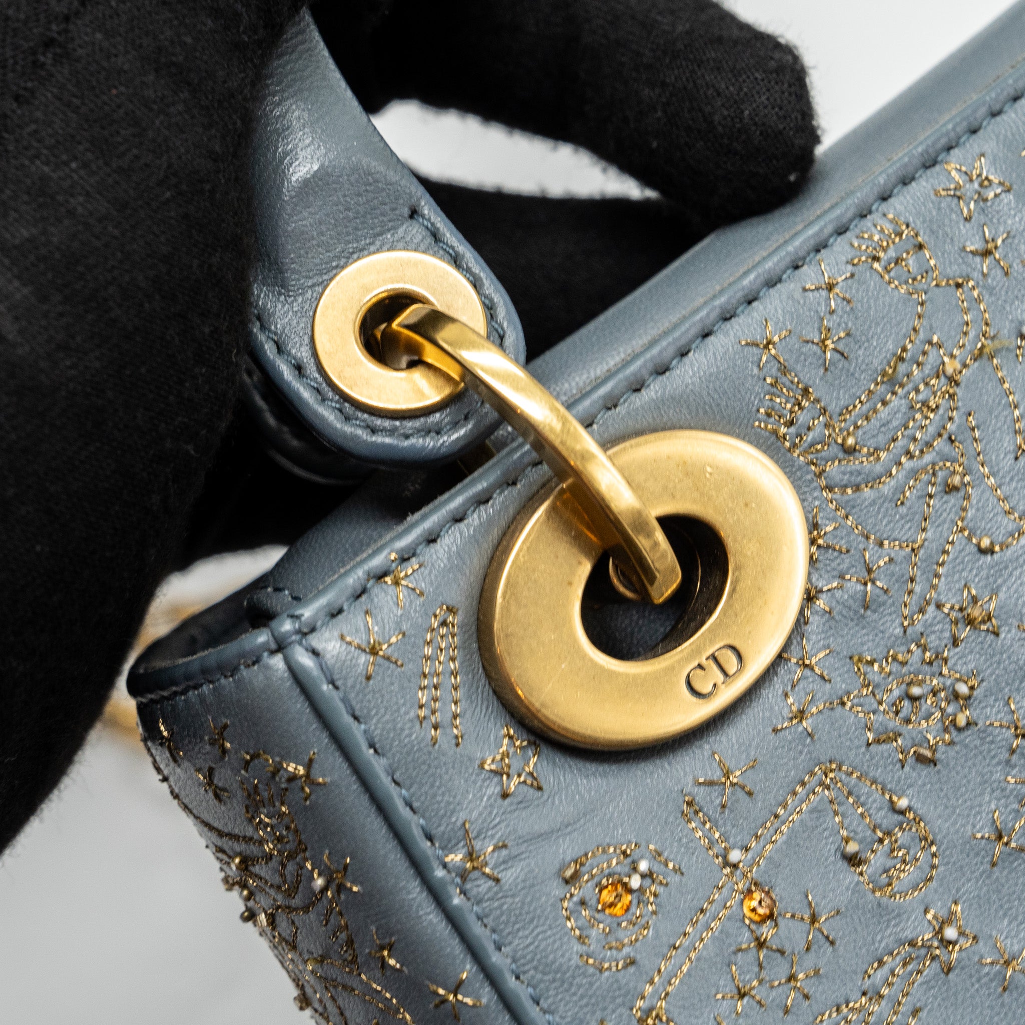 Dior Mini Lady Dior Limited Edition Lambskin Grey GHW - Image 9
