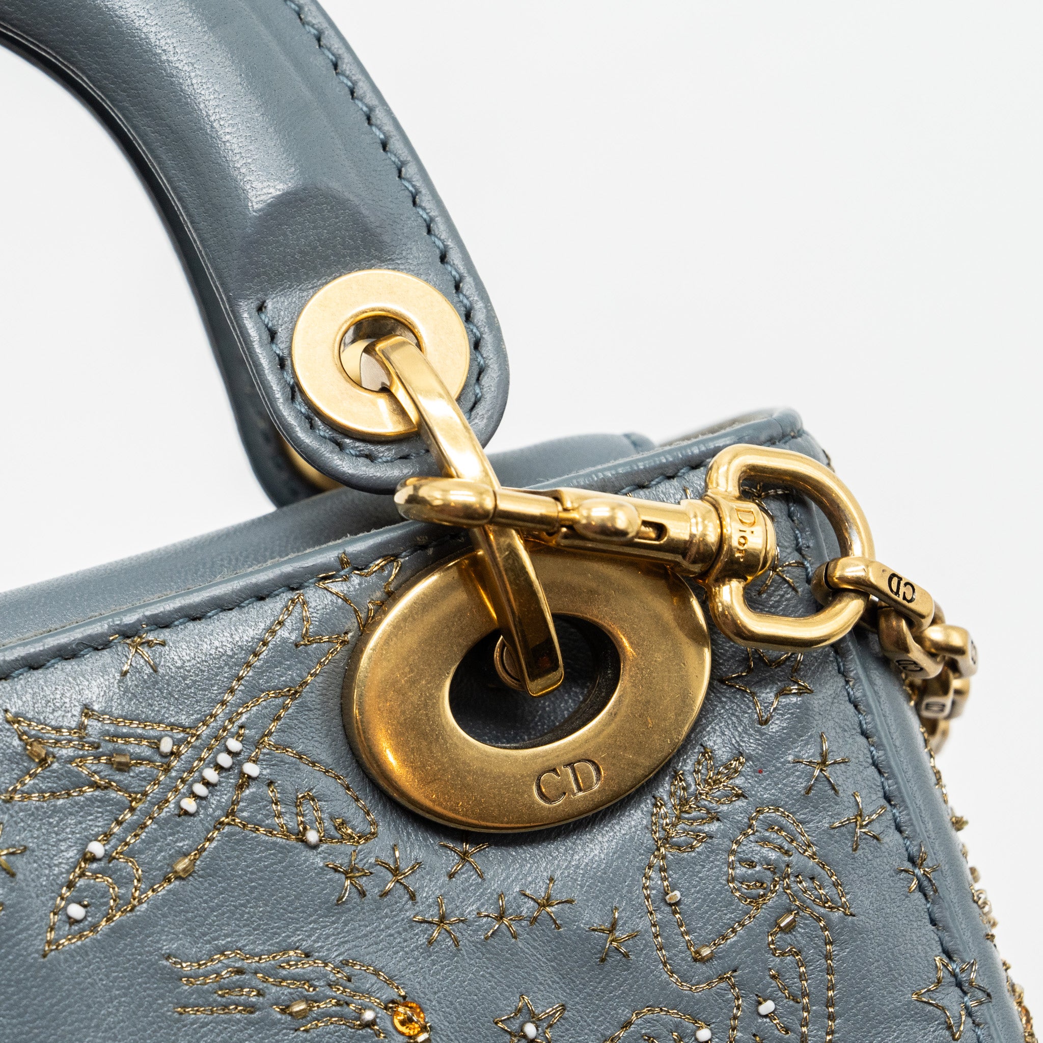 Dior Mini Lady Dior Limited Edition Lambskin Grey GHW - Image 11