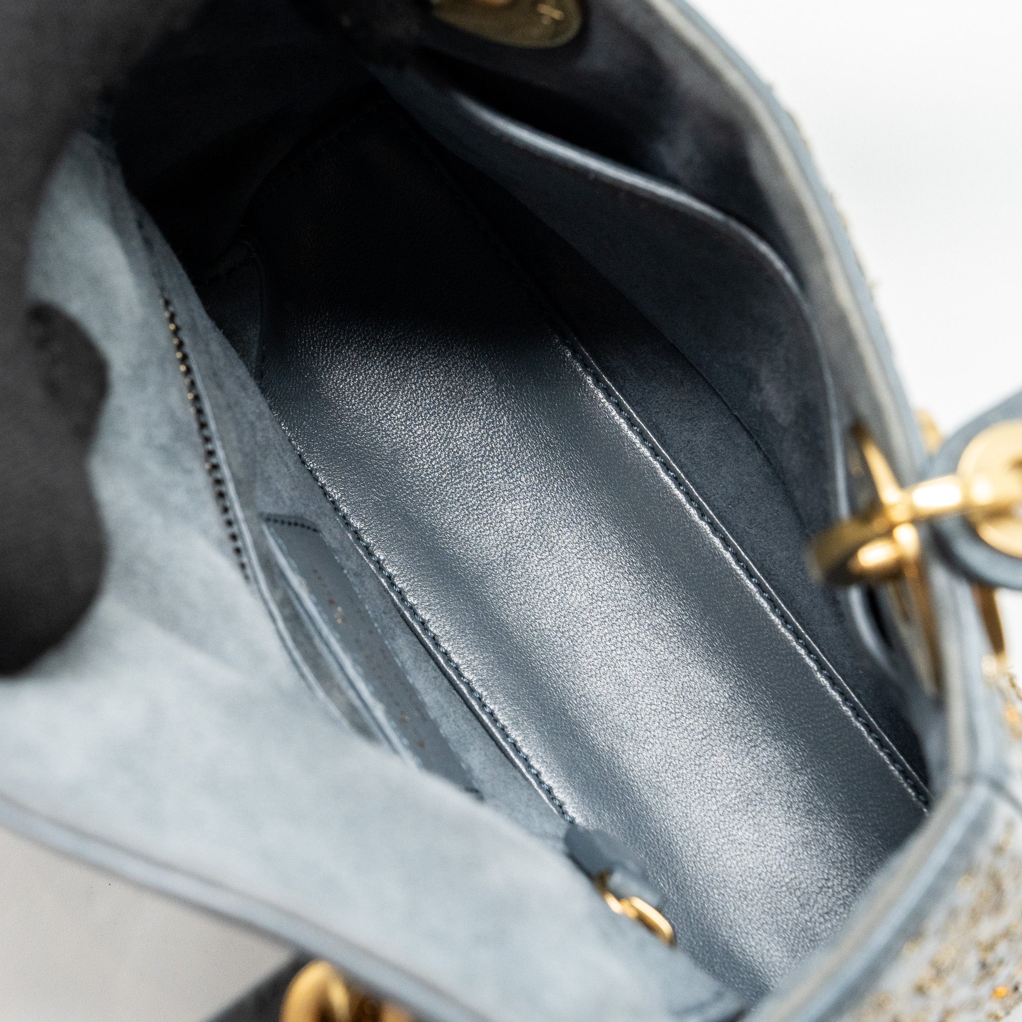 Dior Mini Lady Dior Limited Edition Lambskin Grey GHW - Image 13