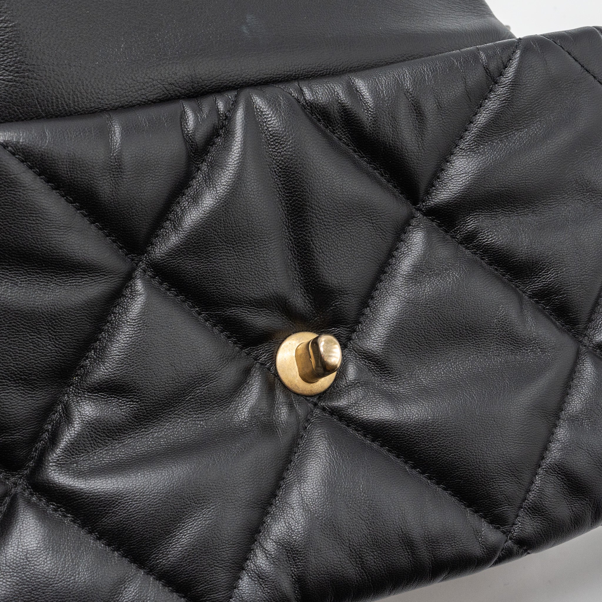 Chanel Medium 19 Bag Goatskin Black Multicolour hardware - Image 11