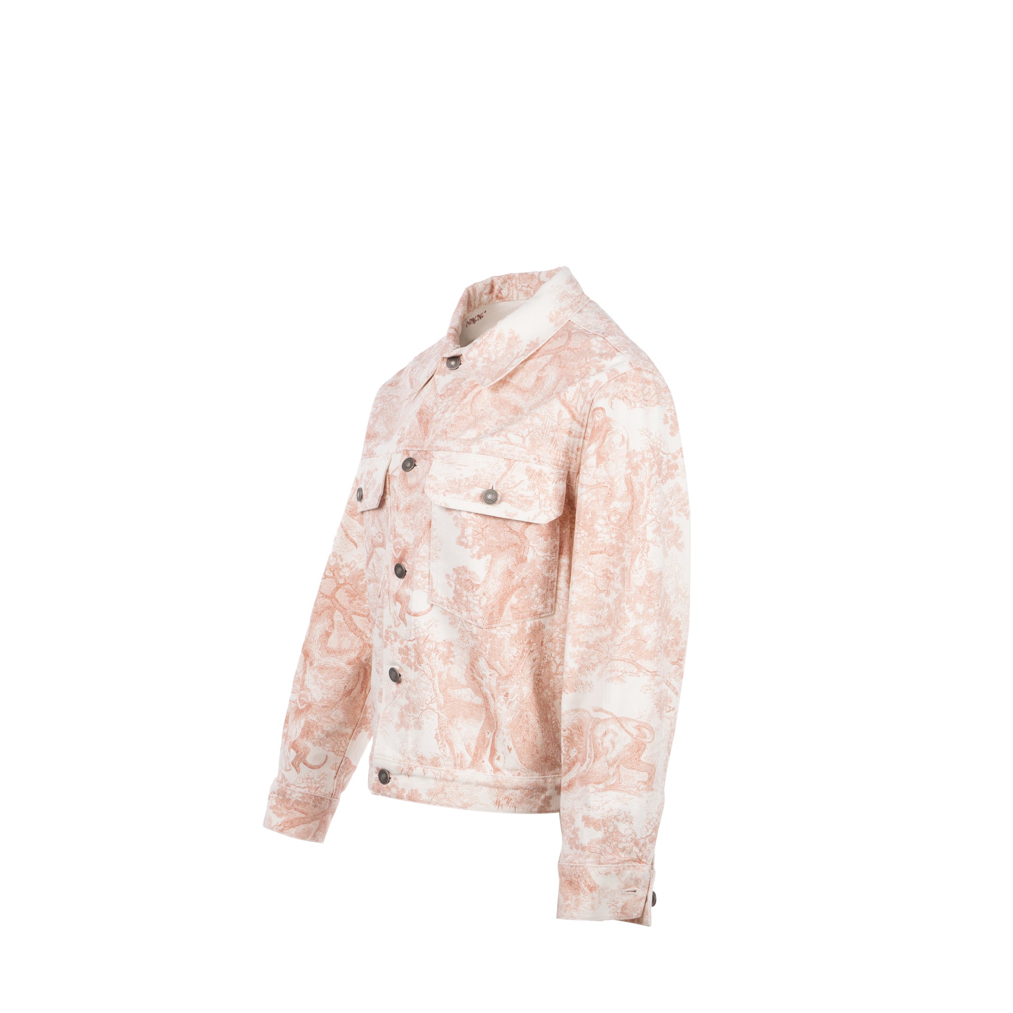 Dior Size 34 graphic print jacket neutrals cotton pink - Image 2