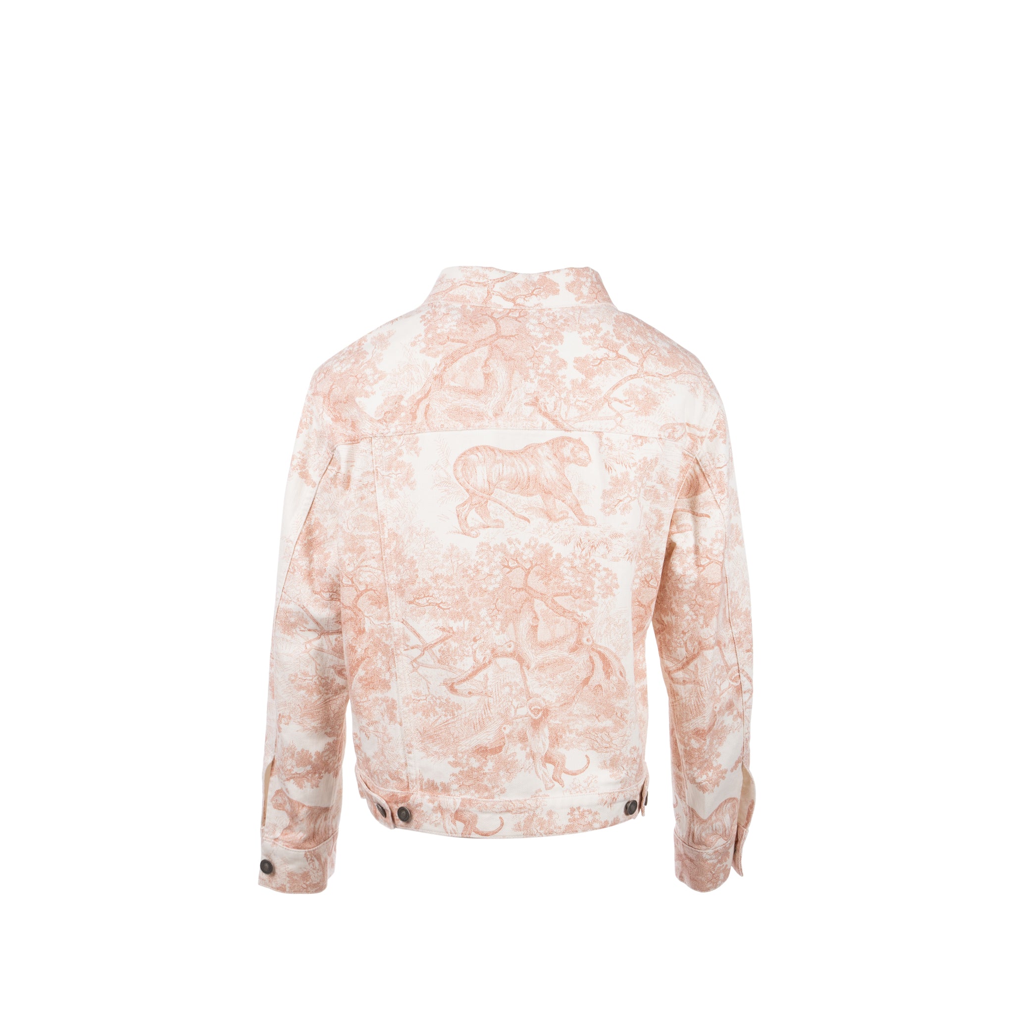 Dior Size 34 graphic print jacket neutrals cotton pink - Image 3