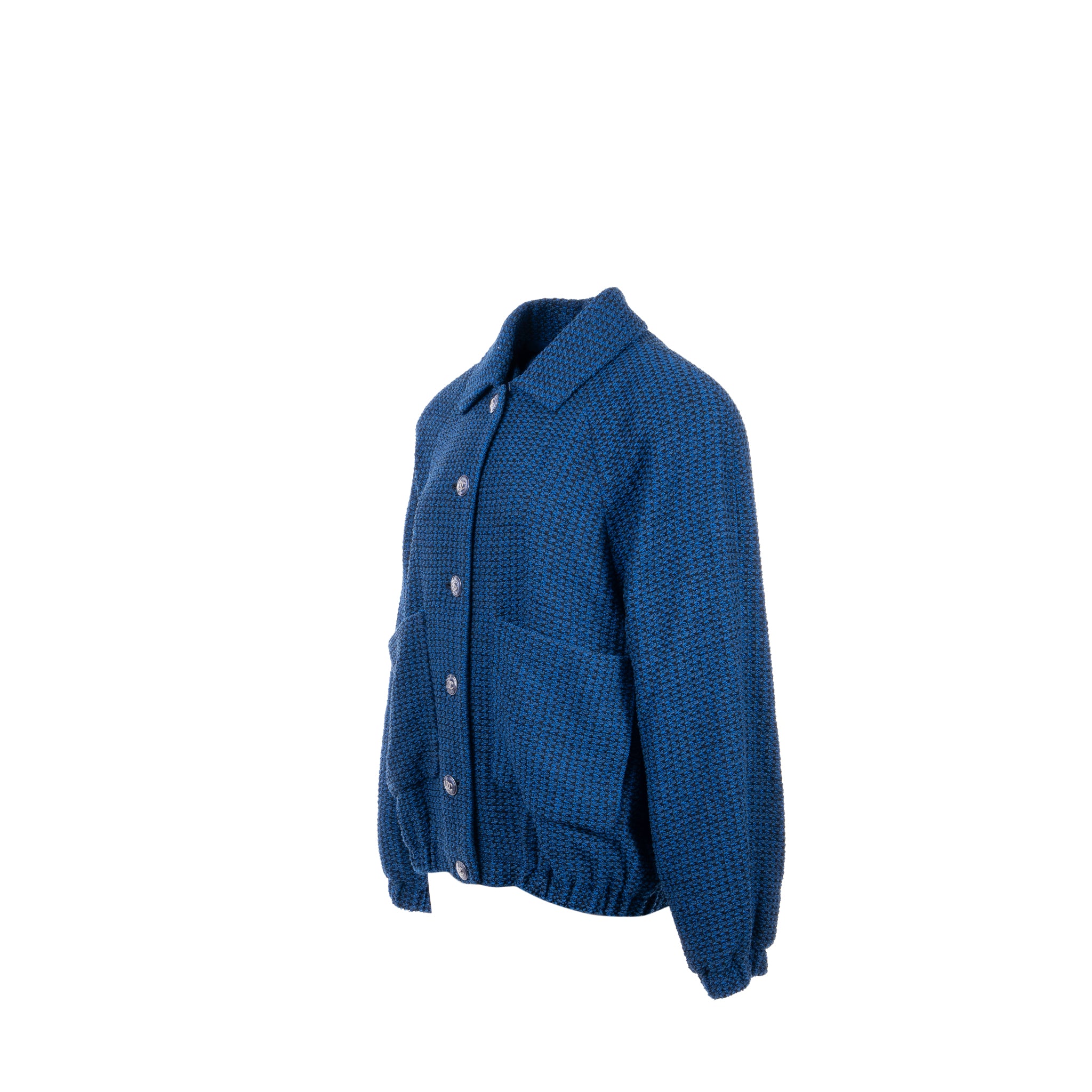 Chanel size 40 22P Blouson jacket cotton/wool/polyamide dark blue - Image 2