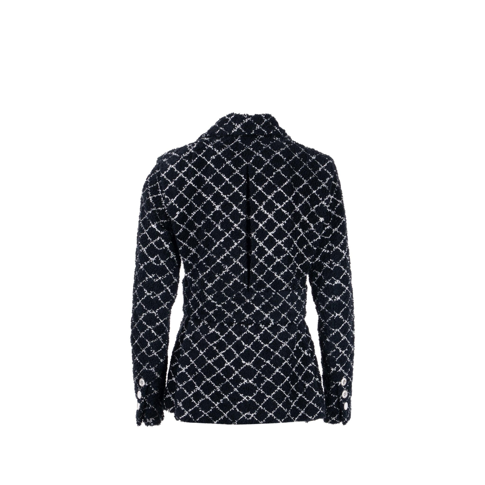 Chanel 19C Size 34 Jacket Cotton Knit Black/White - Image 3