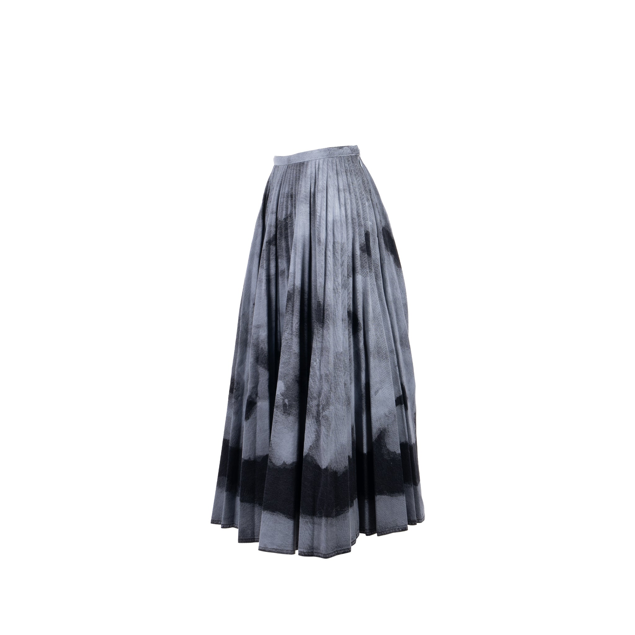 Dior size 34 Tie-dye print skirt cotton grey / black - Image 2