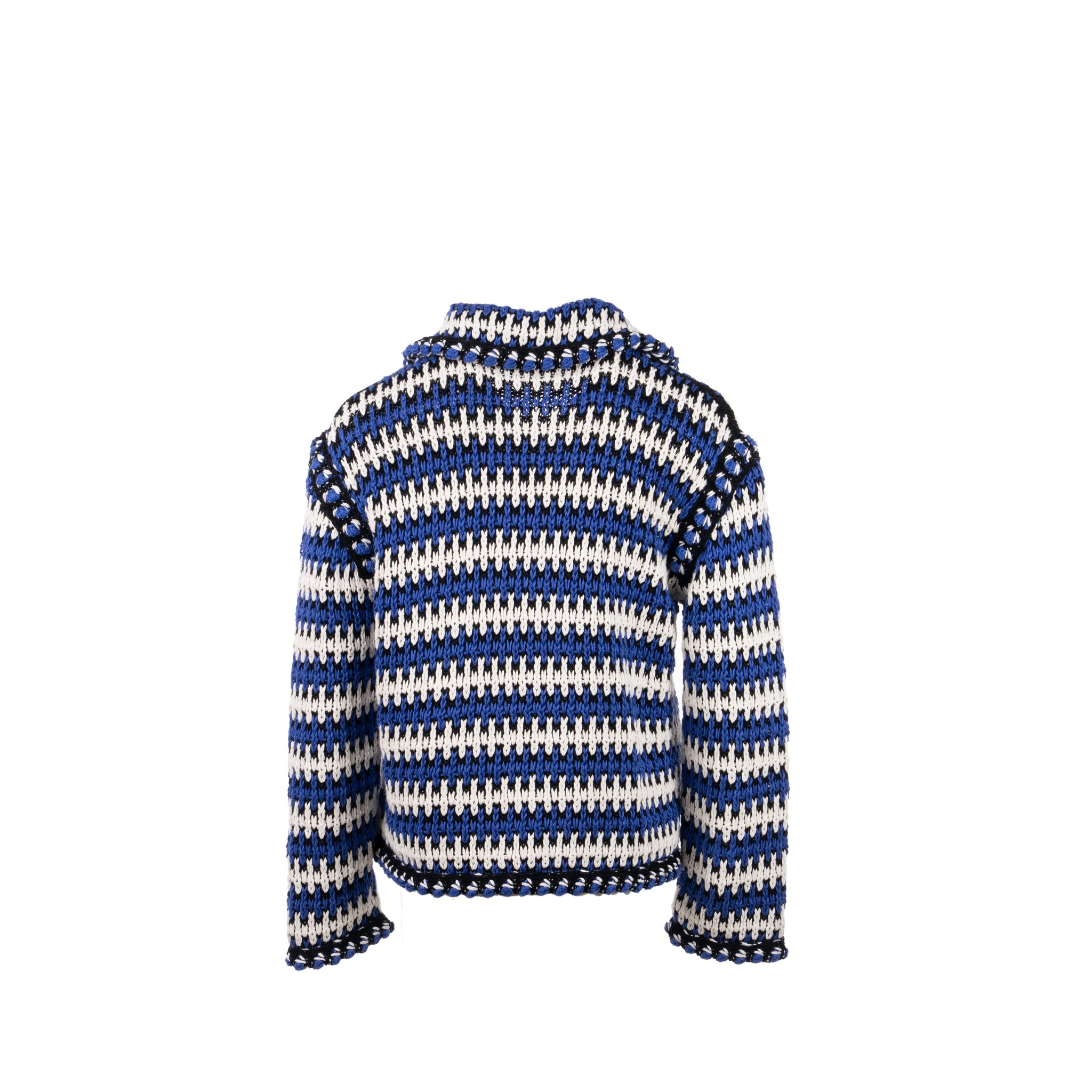 Chanel size 38 21C cotton jacket Cotton/Linen/paper blue/white/black - Image 3