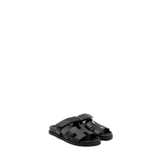 Hermes size 38 chypre sandals black