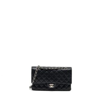 Chanel Medium Classic Double Flap Bag Caviar BLACK SHW