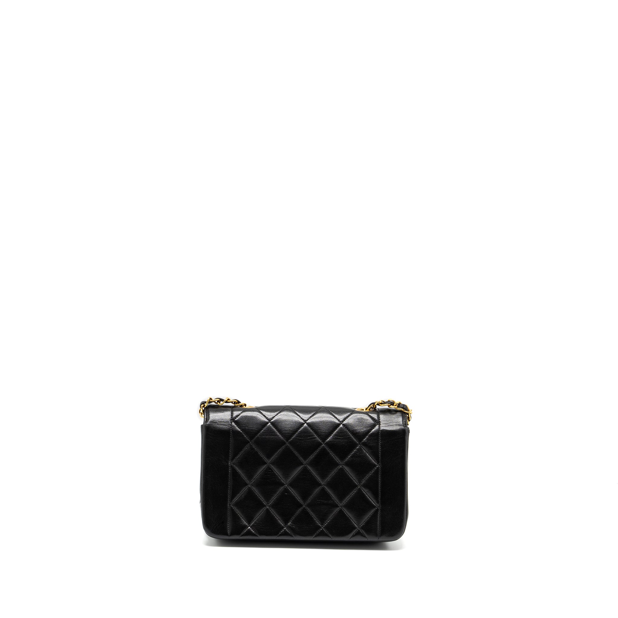 Chanel Vintage Small Diana Flap Bag Lambskin Black GHW - Image 2