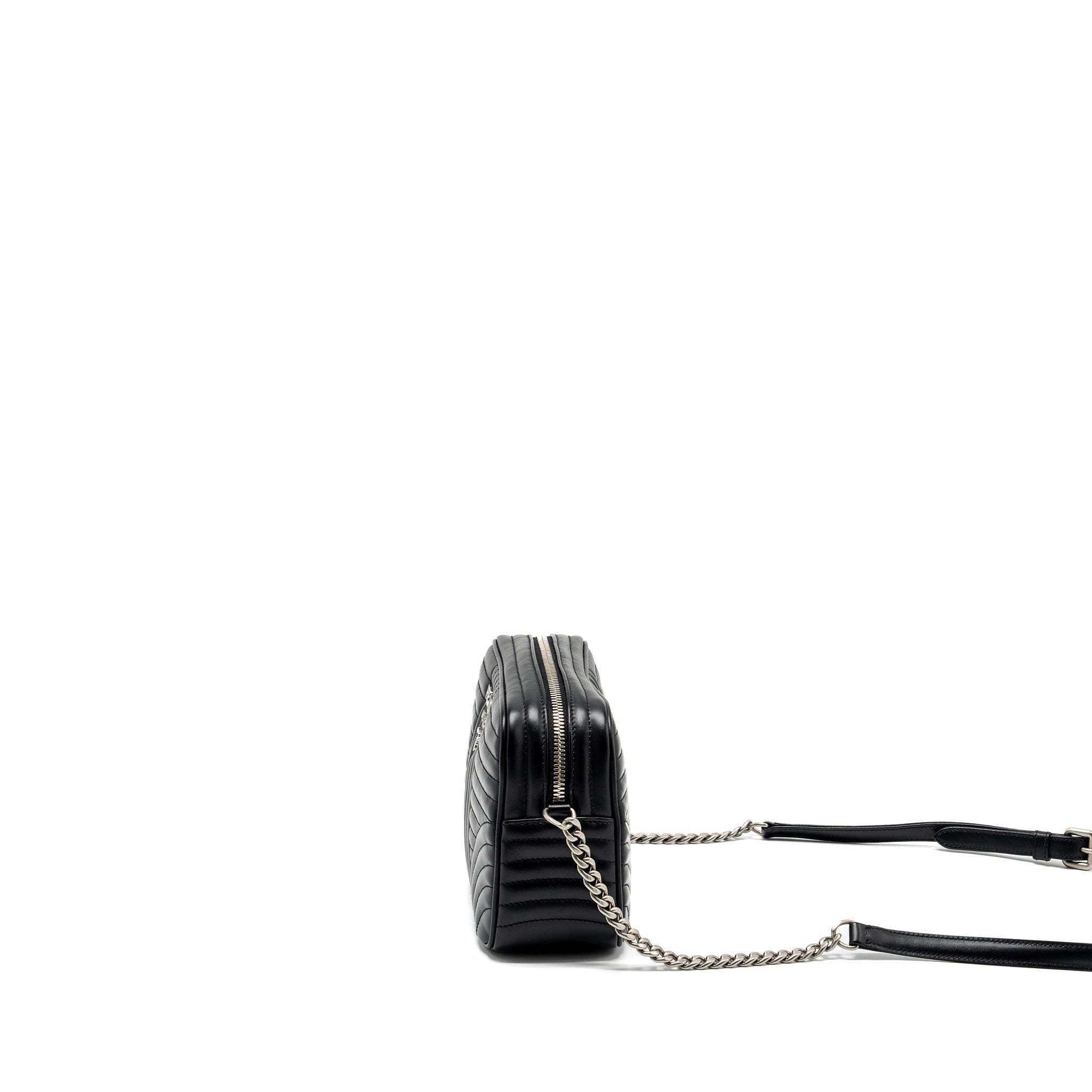 Prada Diagramme Camera Crossbody Bag Calfskin Black Ruthenium Hardware - Image 4