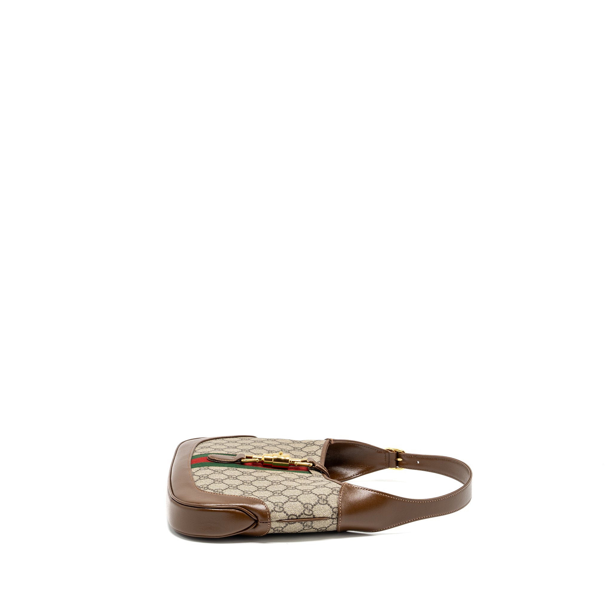 Gucci Jackie 1961 Small Shoulder Bag GG Supreme Canvas/Calfskin Brown/Multicolour GHW - Image 3