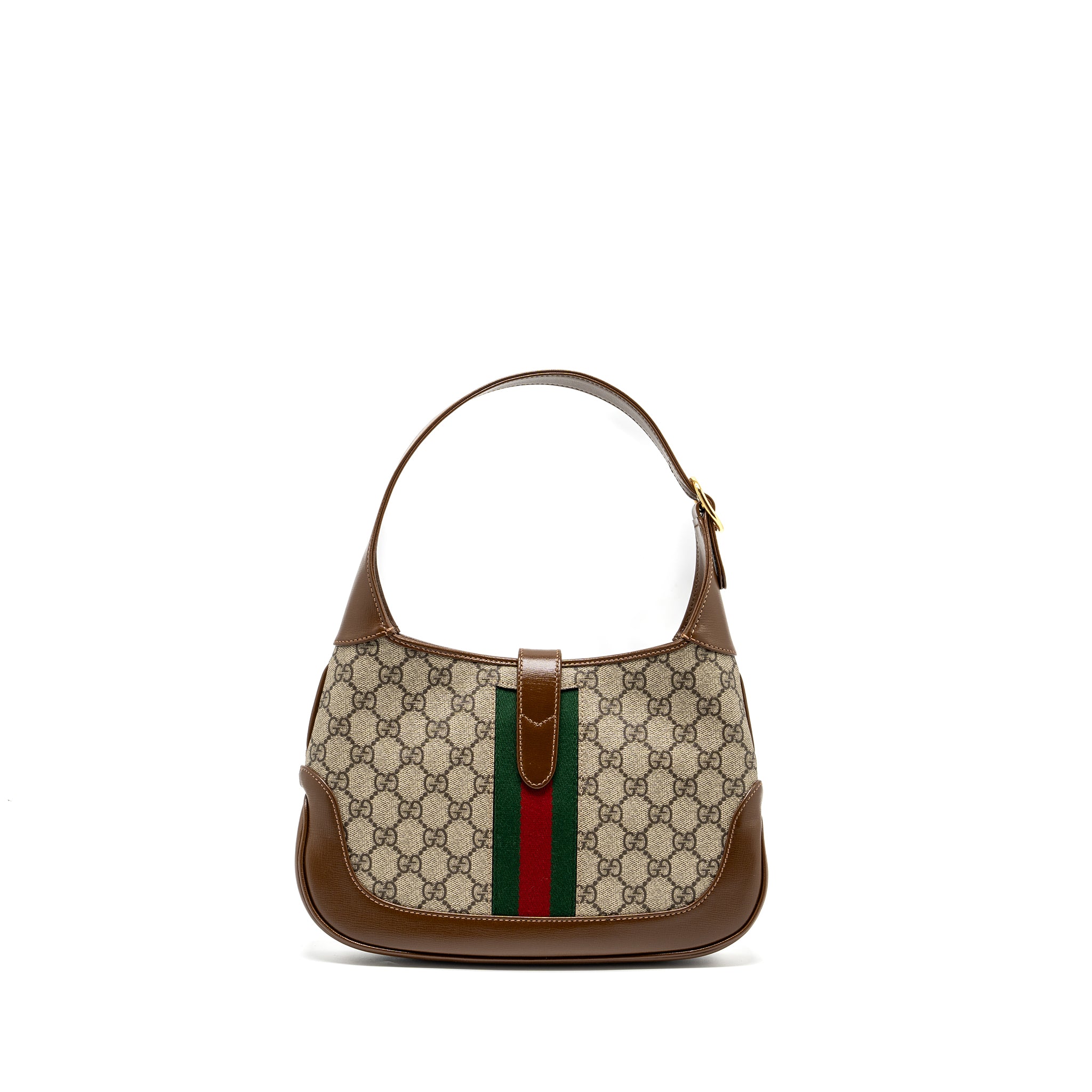 Gucci Jackie 1961 Small Shoulder Bag GG Supreme Canvas/Calfskin Brown/Multicolour GHW - Image 2
