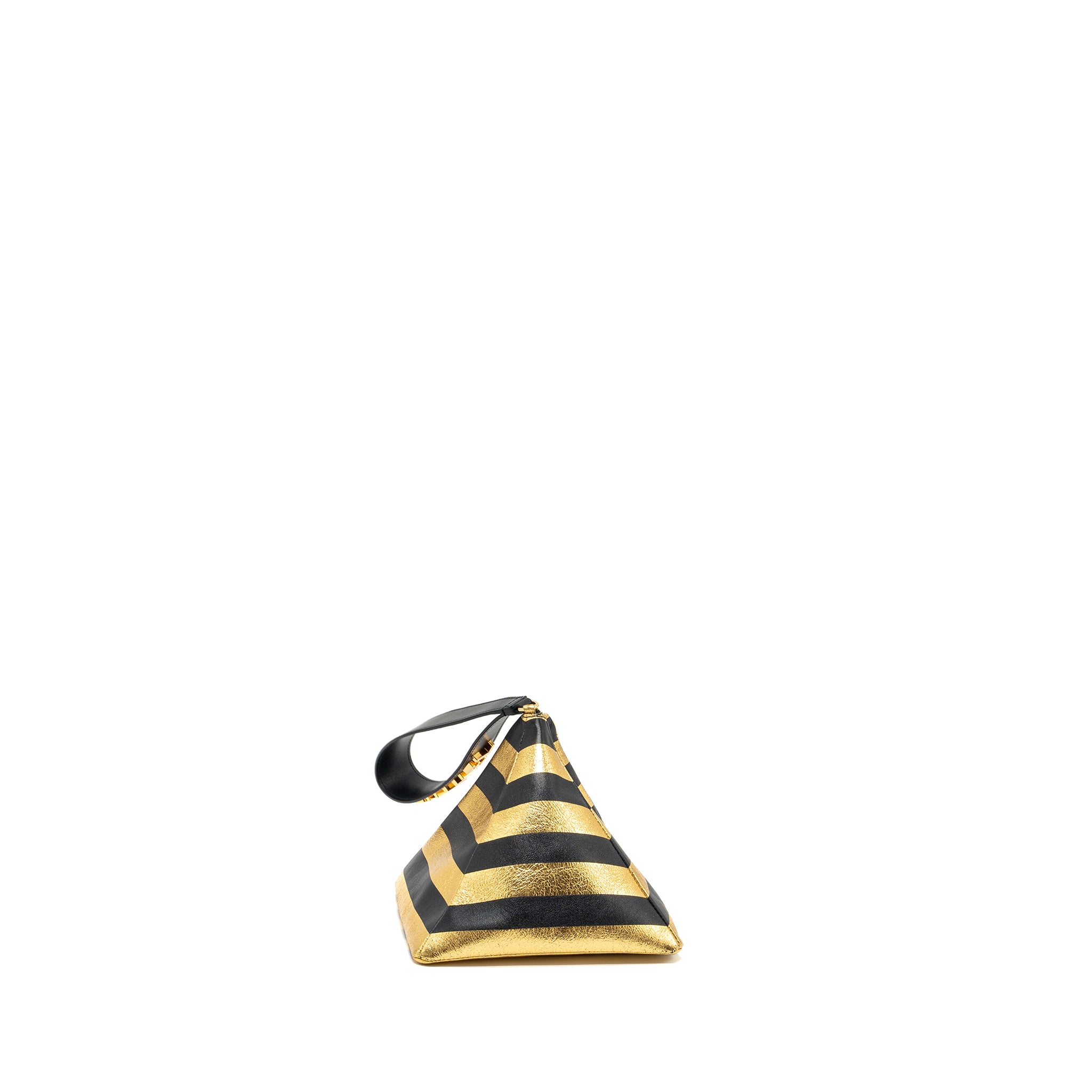 Chanel 19A cc kheops miscellaneous pyramid clutch lambskin/metallic gold/ black GHW - Image 3