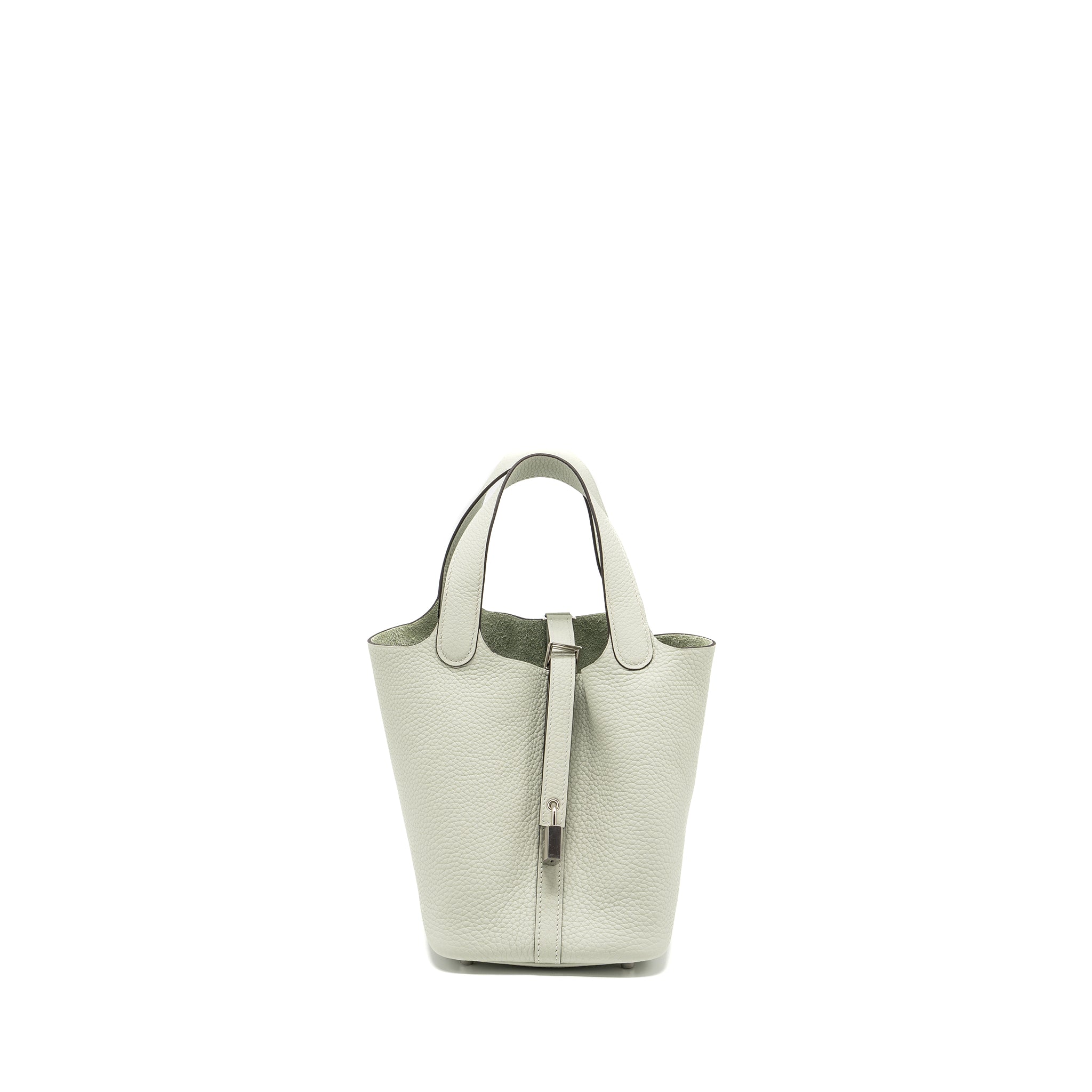 Hermes picotin 18 lock bag clemence Gris neve SHW stamp B