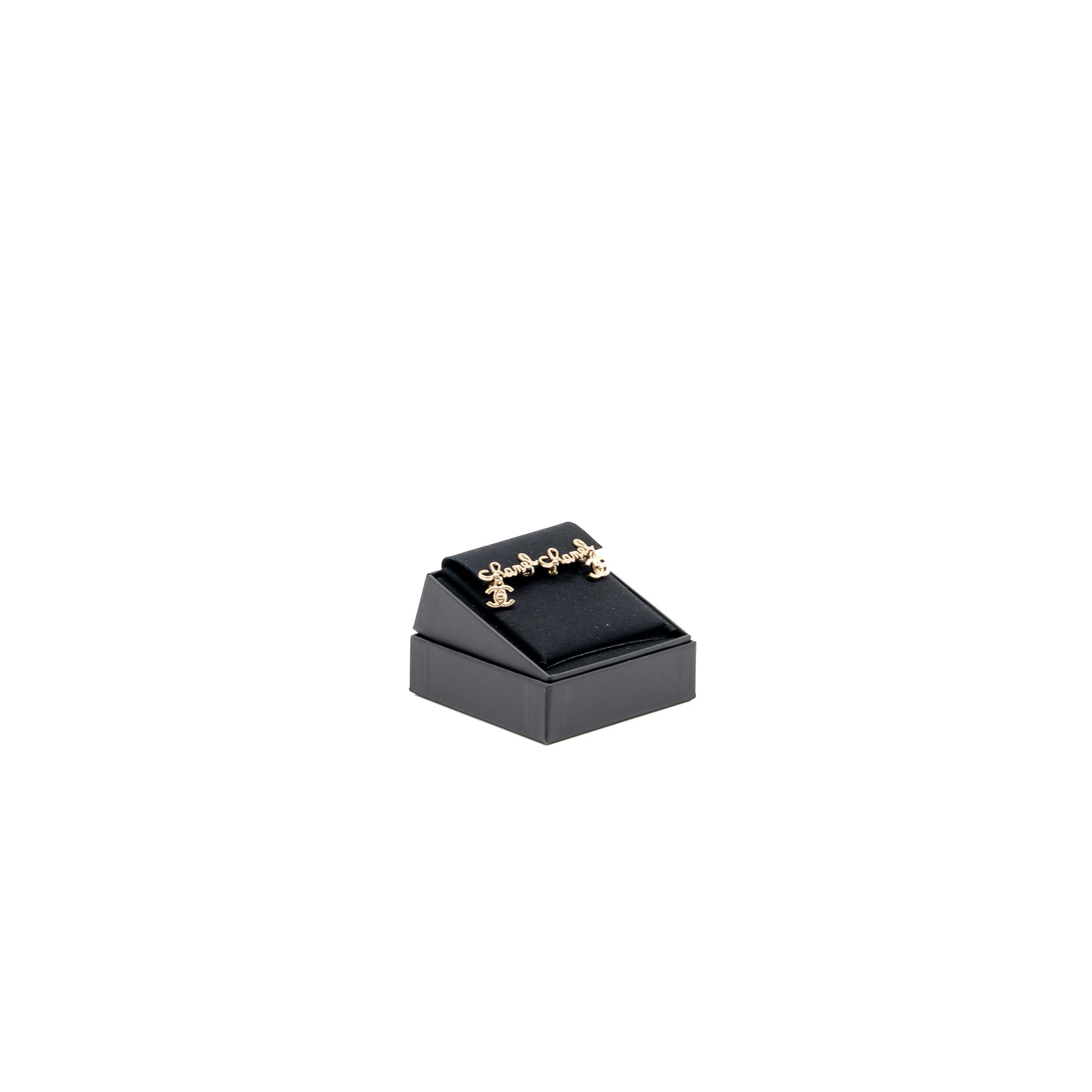 Chanel letter and cc drop ear clip gold tone - Image 2