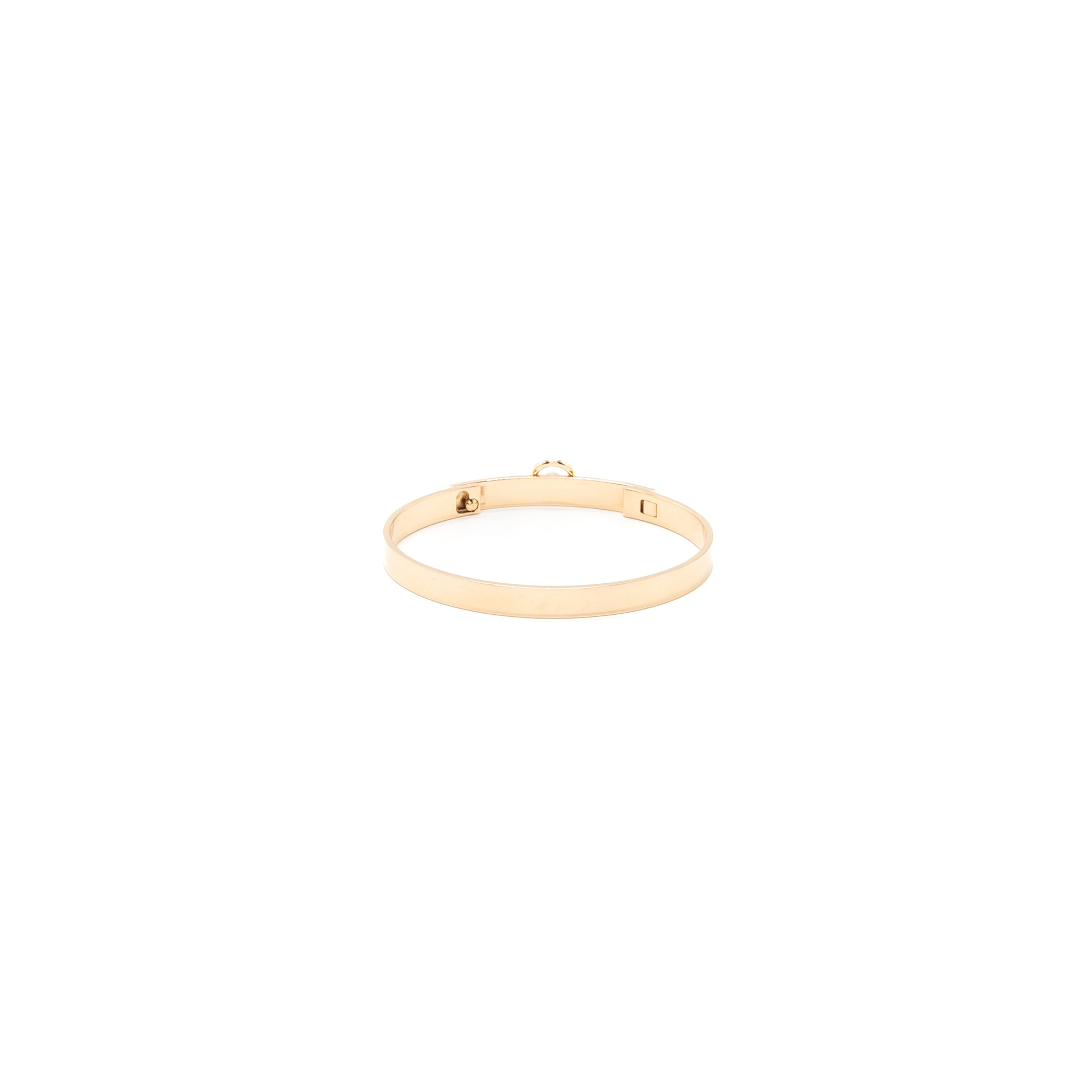 HERMES SIZE ST COLLIER DE CHIEN BRACELET, SMALL MODEL ROSE GOLD DIAMONDS - Image 2