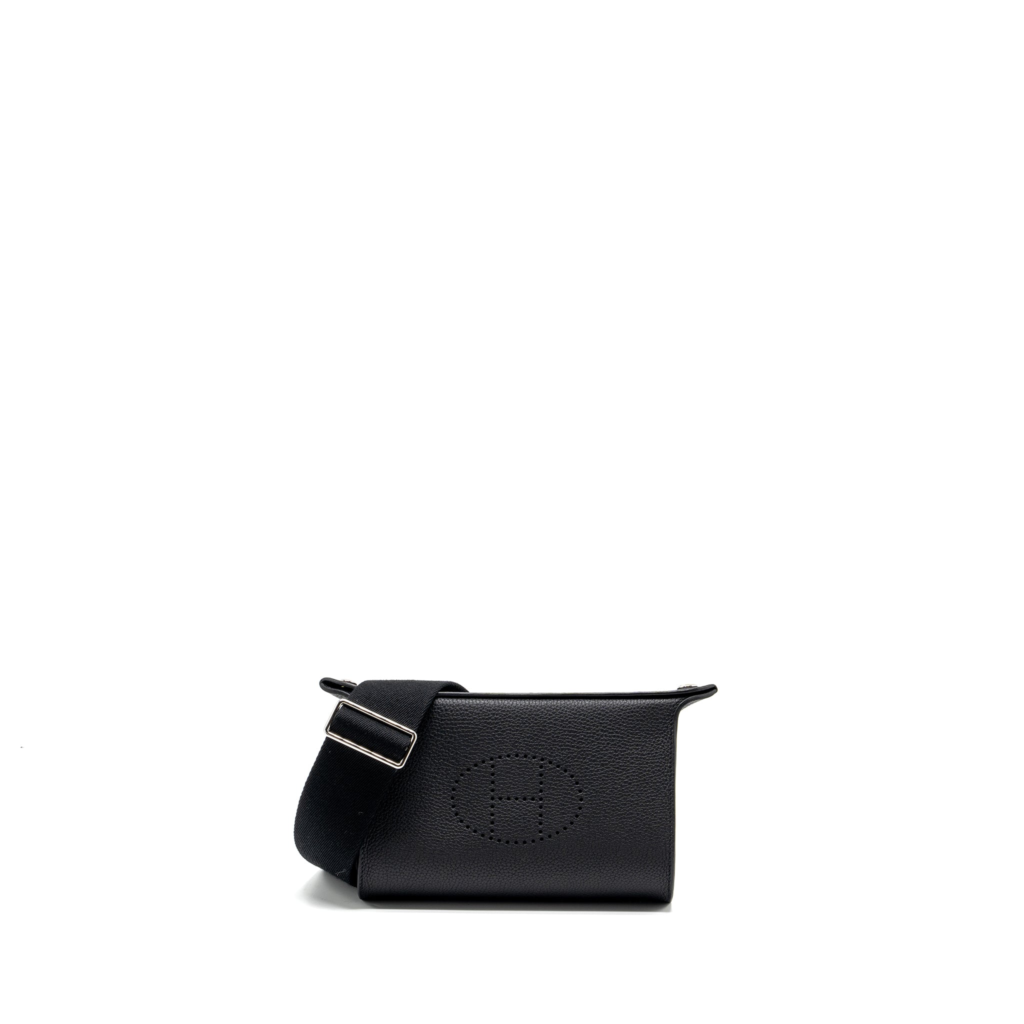 Hermes Videpoches togo black SHW stamp B