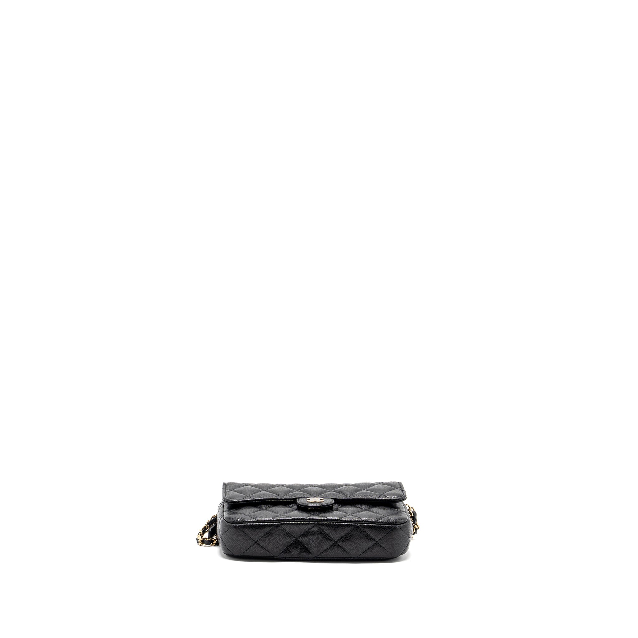 Chanel Double Pocket Wallet On Chain Caviar Black LGHW(Microchip) - Image 6
