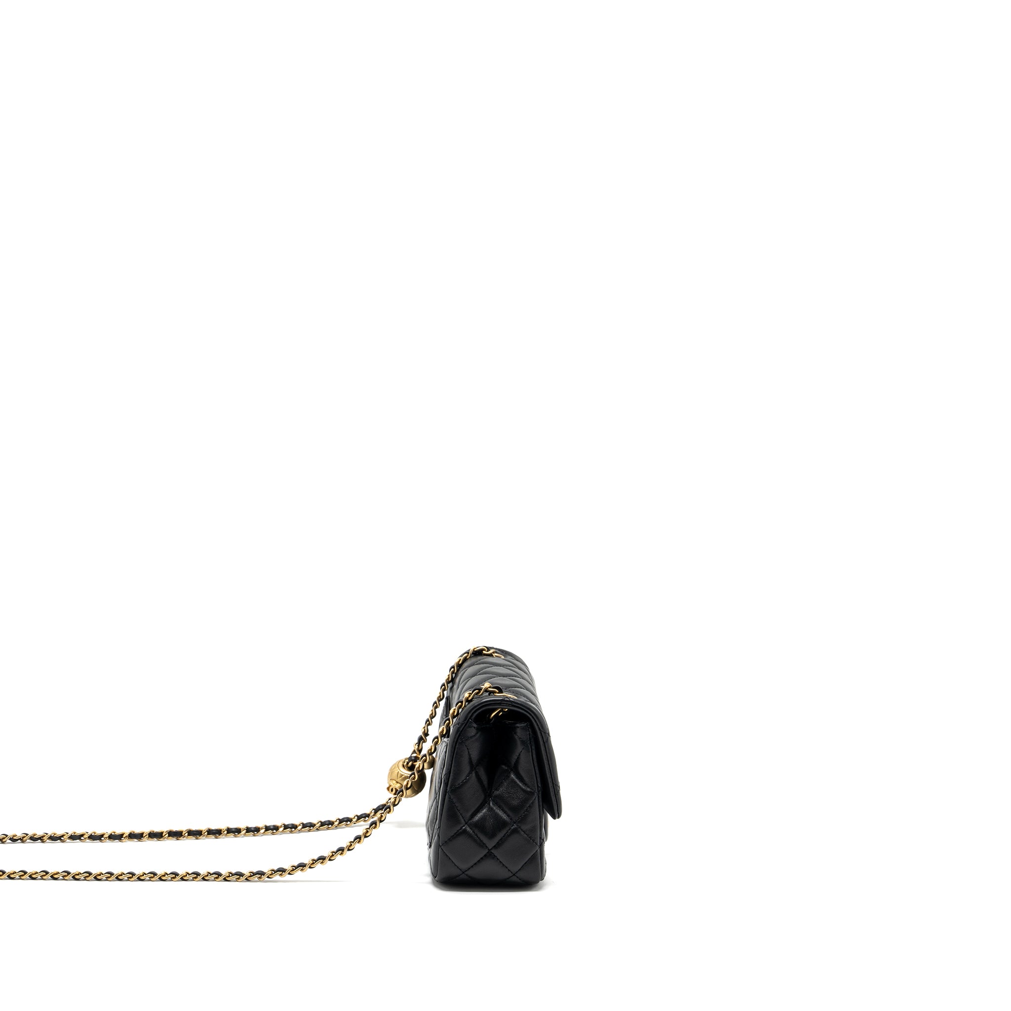 Chanel Pearl Crush Mini Square Lambskin Black GHW (Microchip) - Image 3