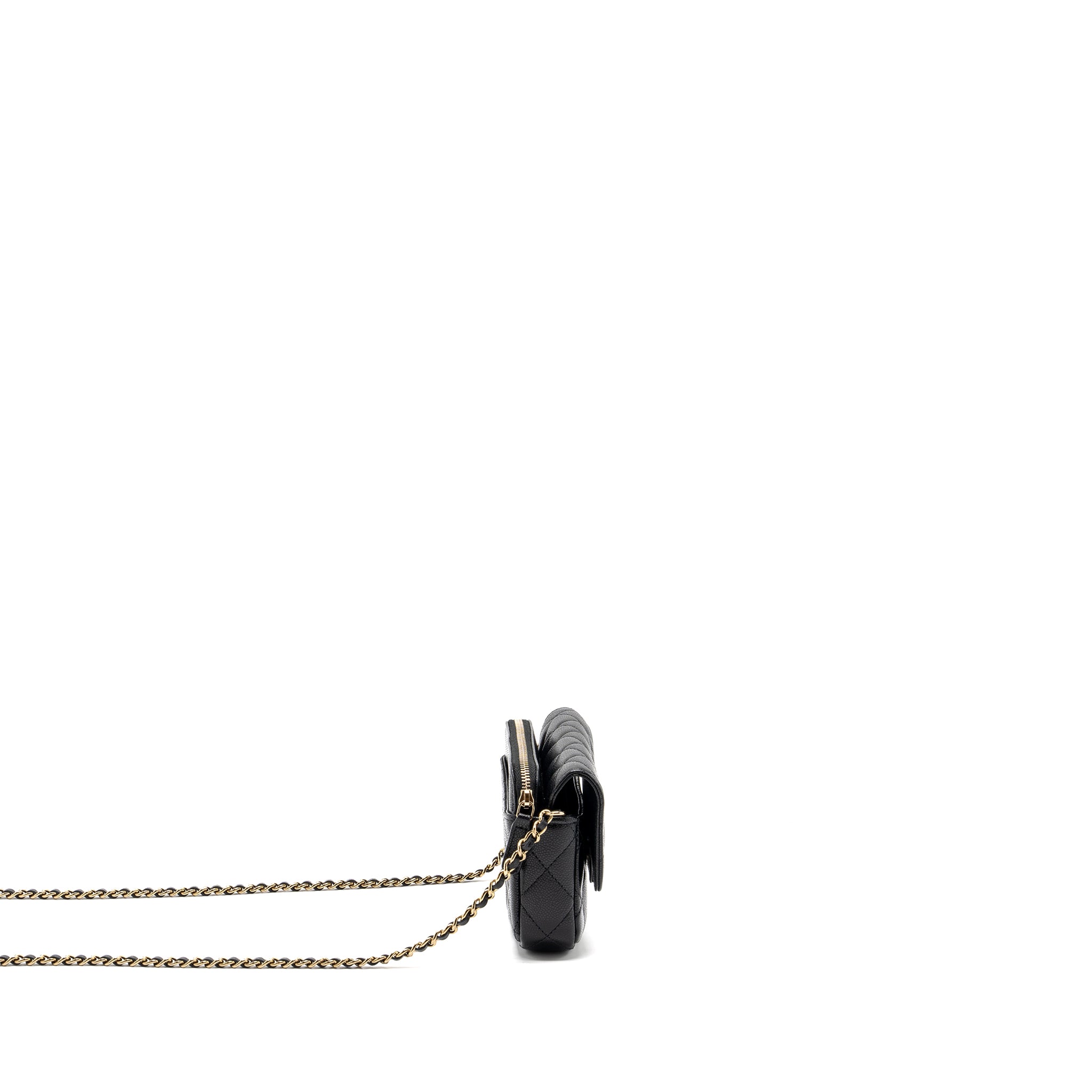 Chanel Double Pocket Wallet On Chain Caviar Black LGHW(Microchip) - Image 3