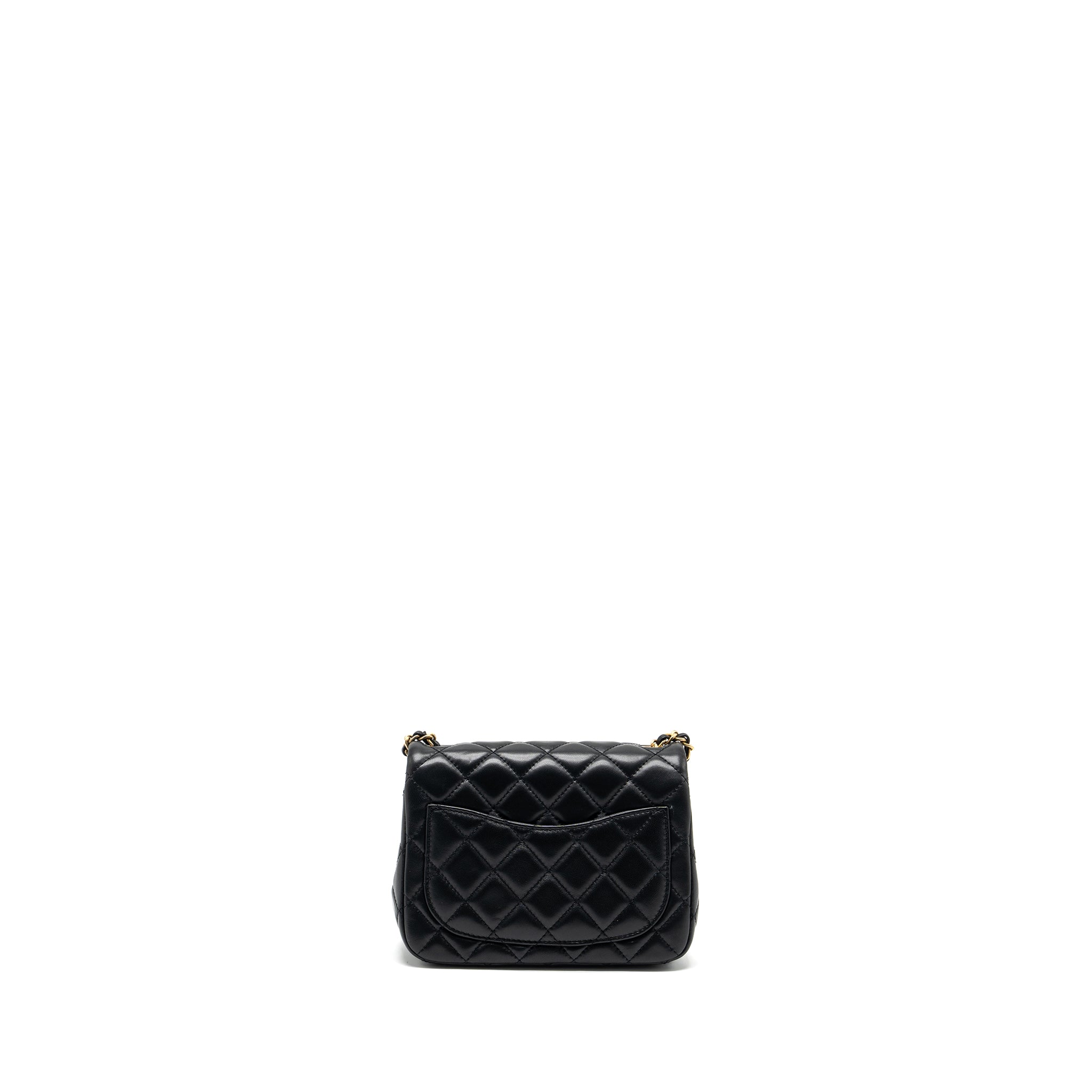 Chanel Pearl Crush Mini Square Lambskin Black GHW (Microchip) - Image 2