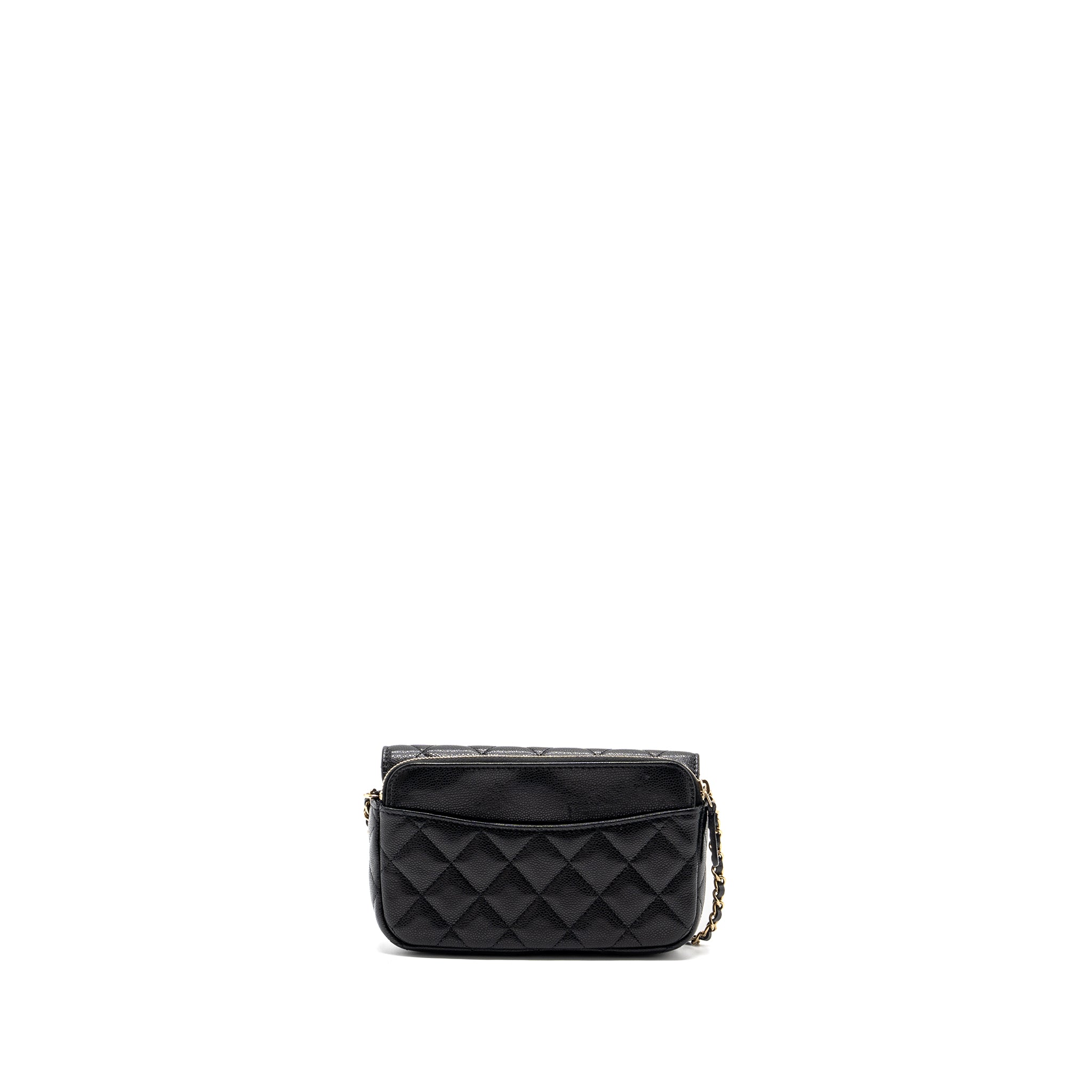 Chanel Double Pocket Wallet On Chain Caviar Black LGHW(Microchip) - Image 2