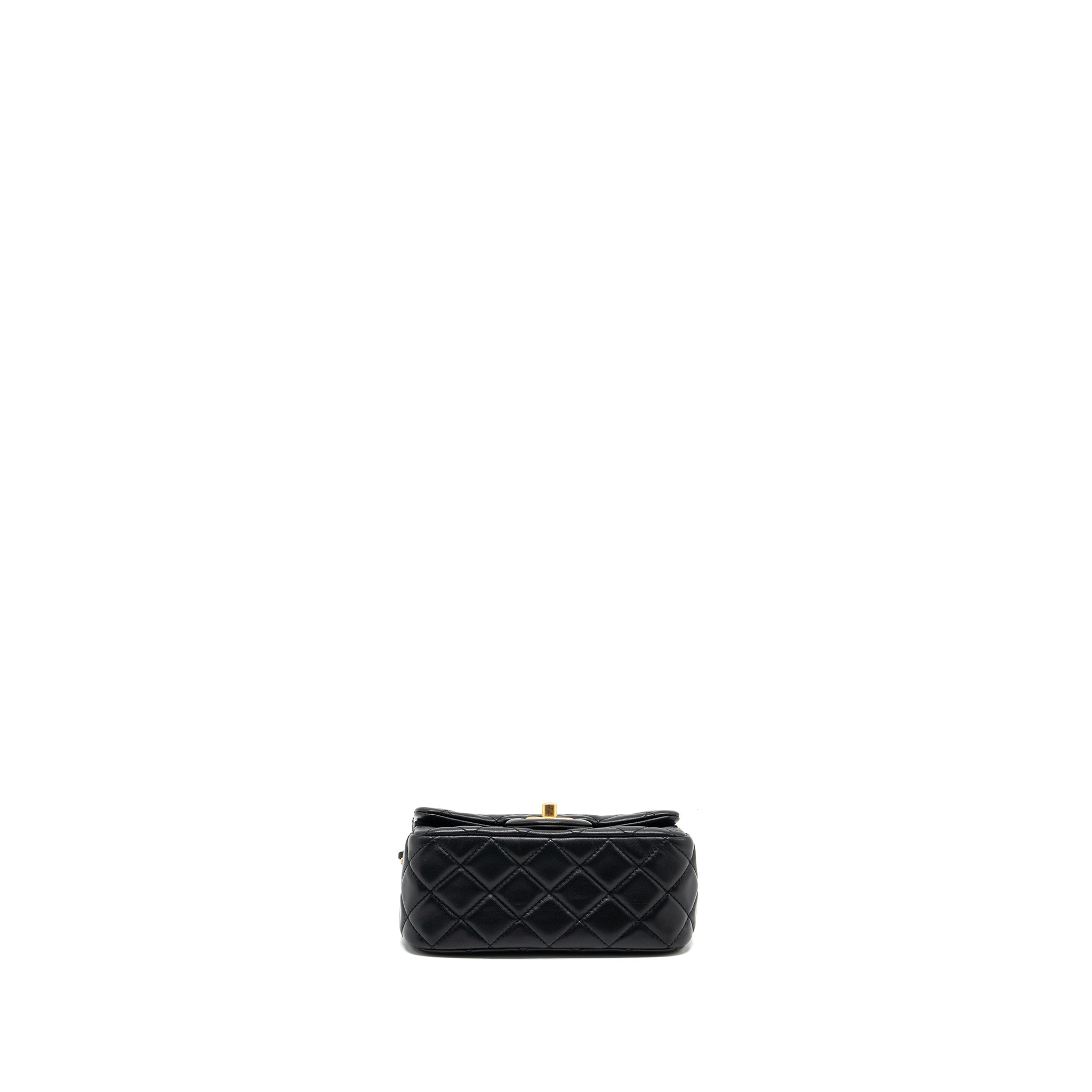 Chanel Pearl Crush Mini Square Lambskin Black GHW (Microchip) - Image 5