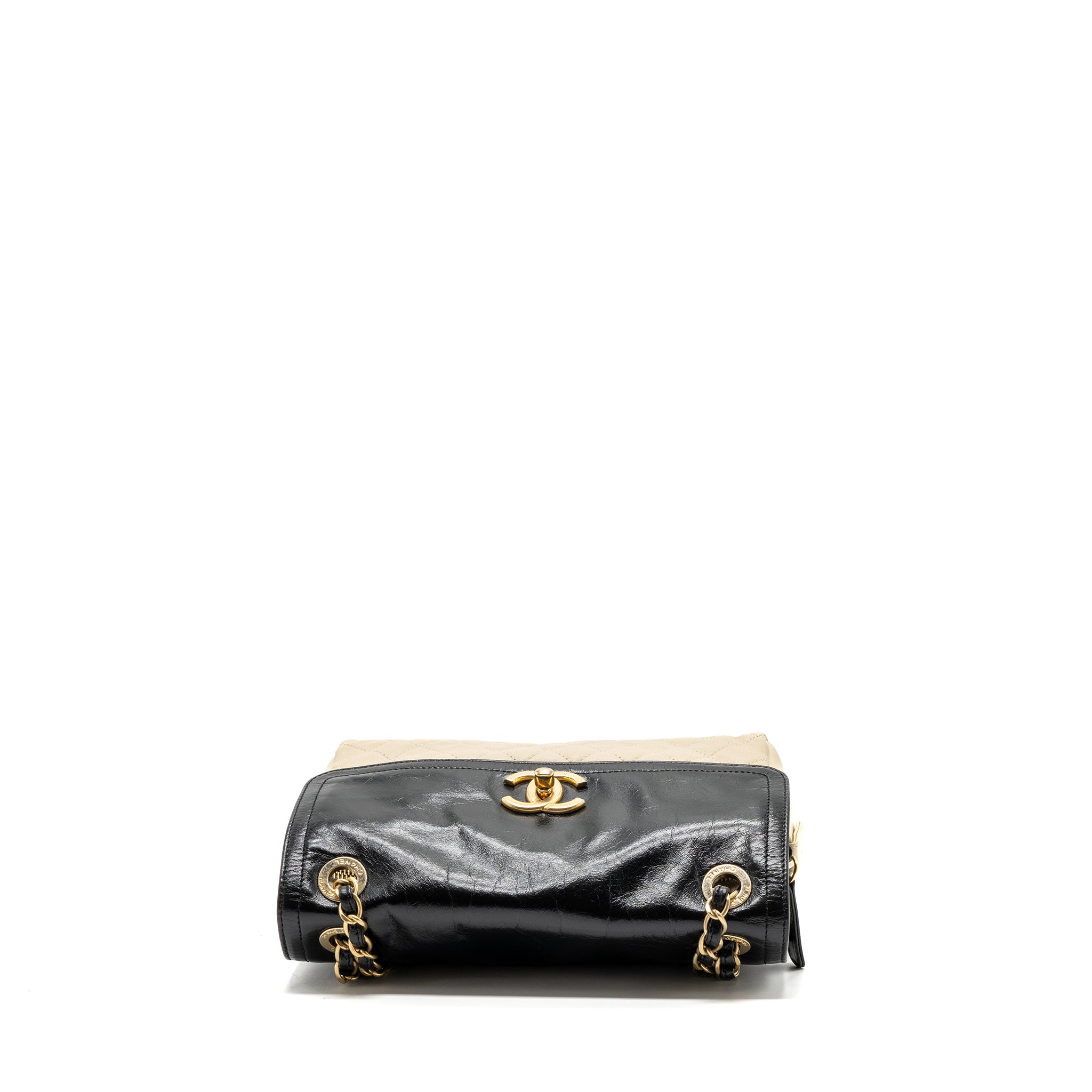 Chanel Medium In The Mix Flap Bag Leather Black/Beige/Cream GHW - Image 5