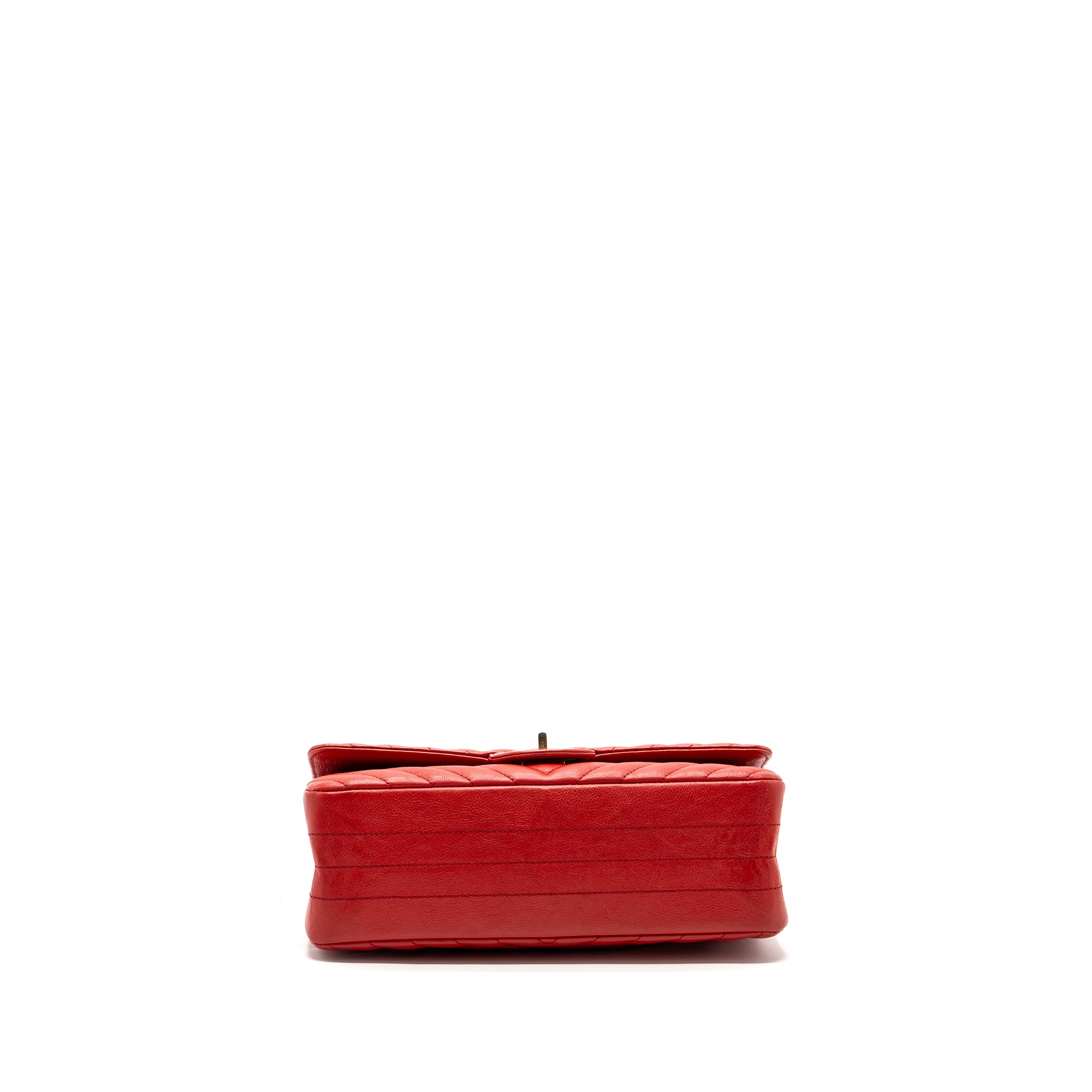 Chanel Small 2.55 Reissue Flap Bag Chevron Calfskin Red GHW - Image 6