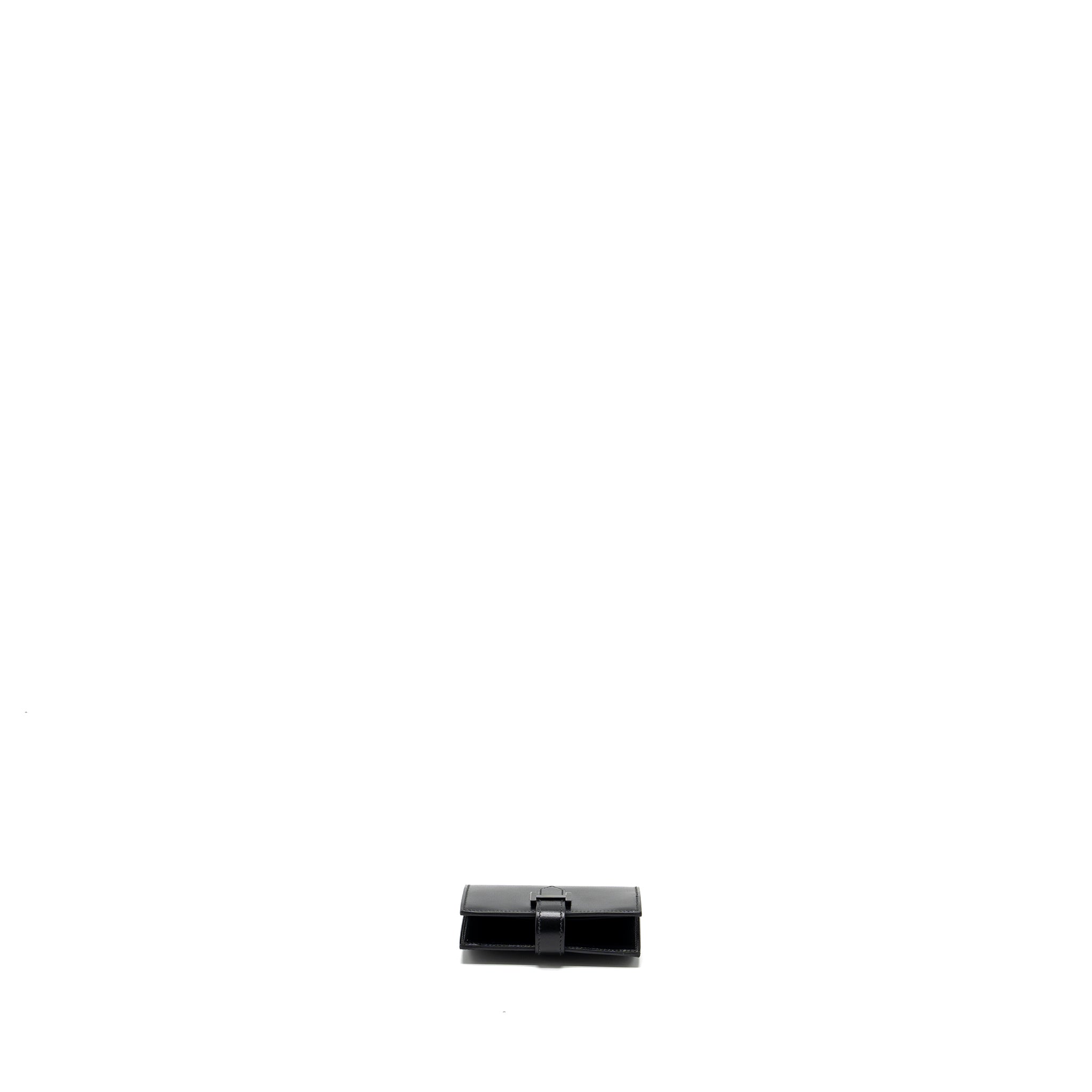 Hermes Bearn Mini Wallet Box Calfskin So Black Stamp B - Image 6