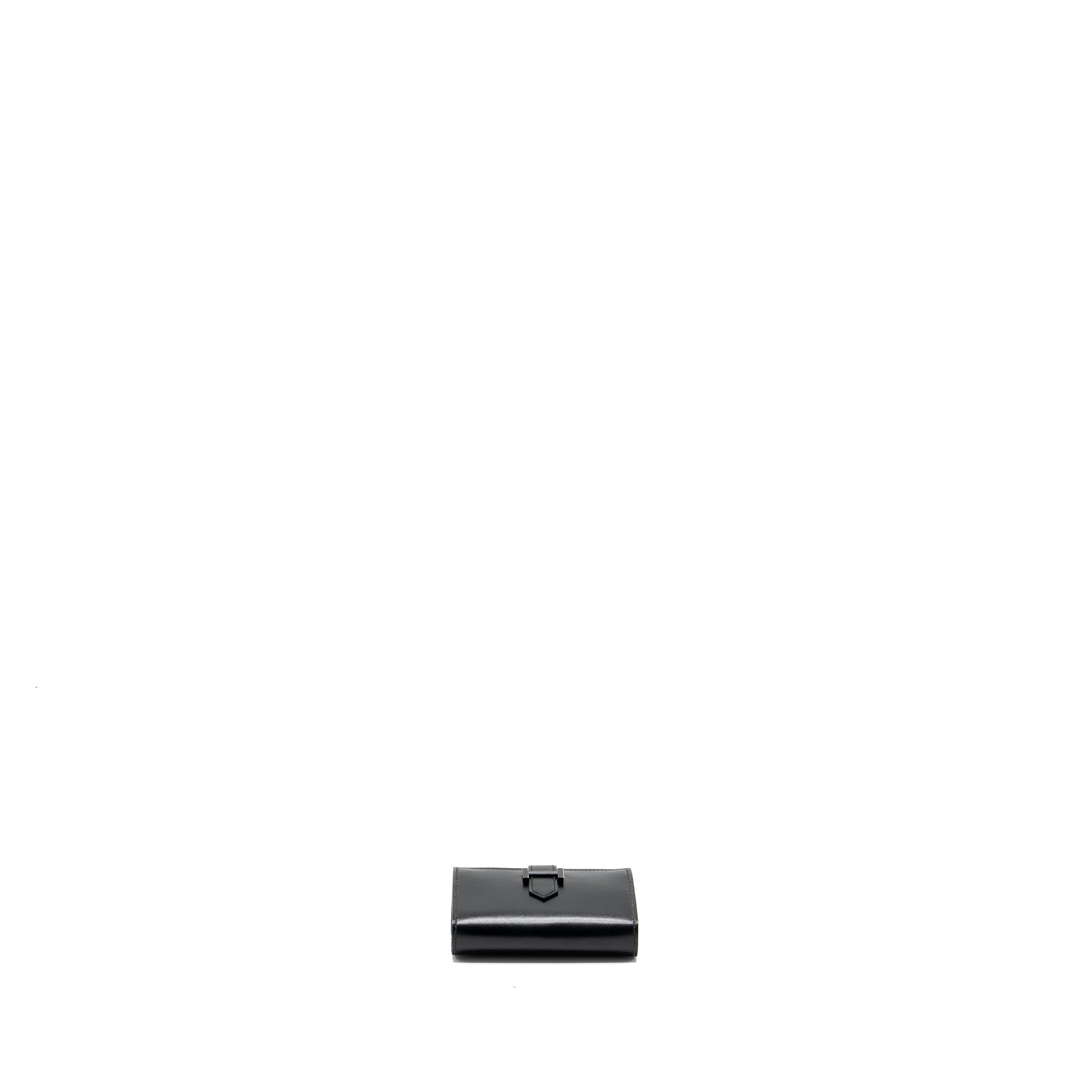 Hermes Bearn Mini Wallet Box Calfskin So Black Stamp B - Image 5