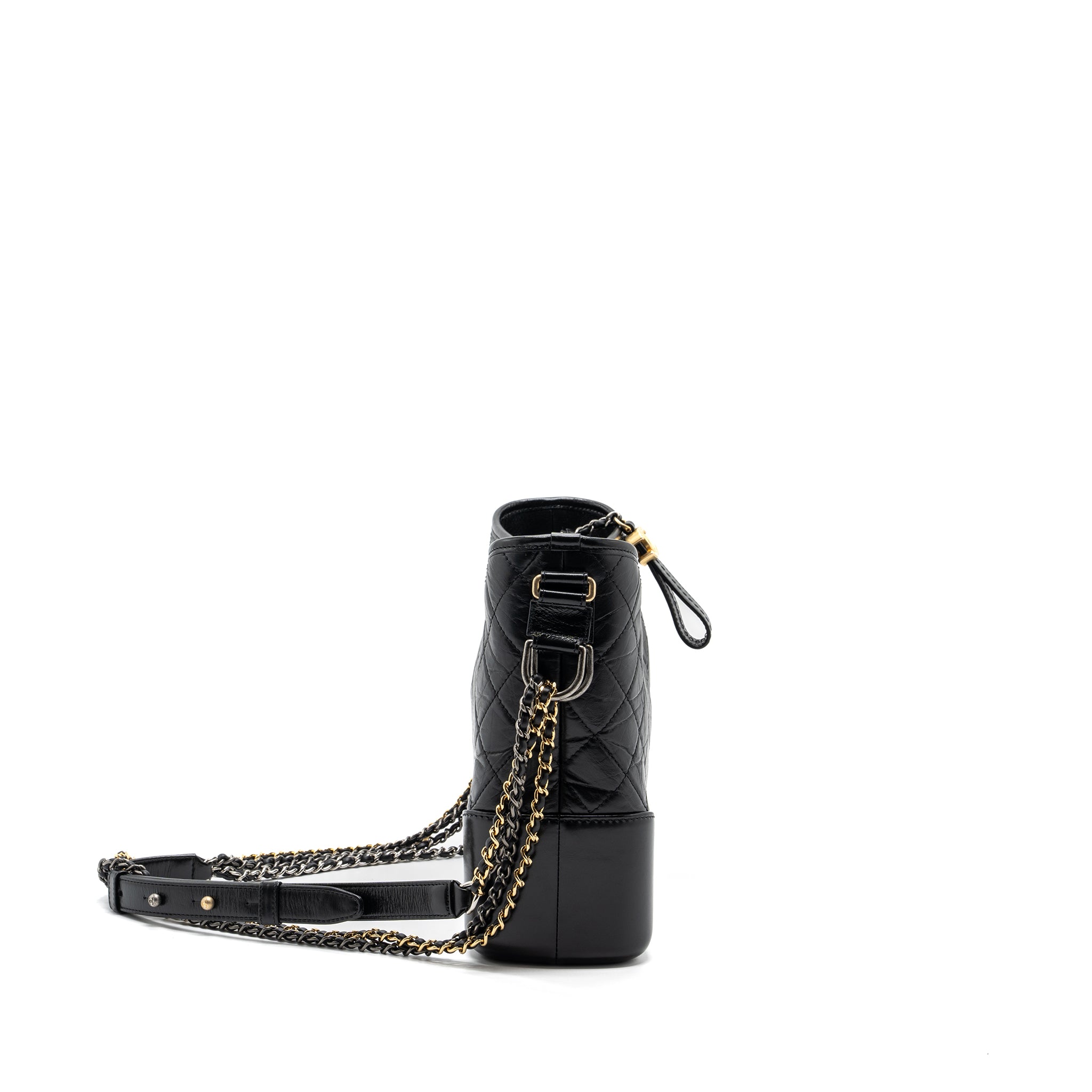 CHANEL GABRIELLE HOBO BAG CALFSKIN BLACK MULTICOLOUR HARDWARE - Image 3