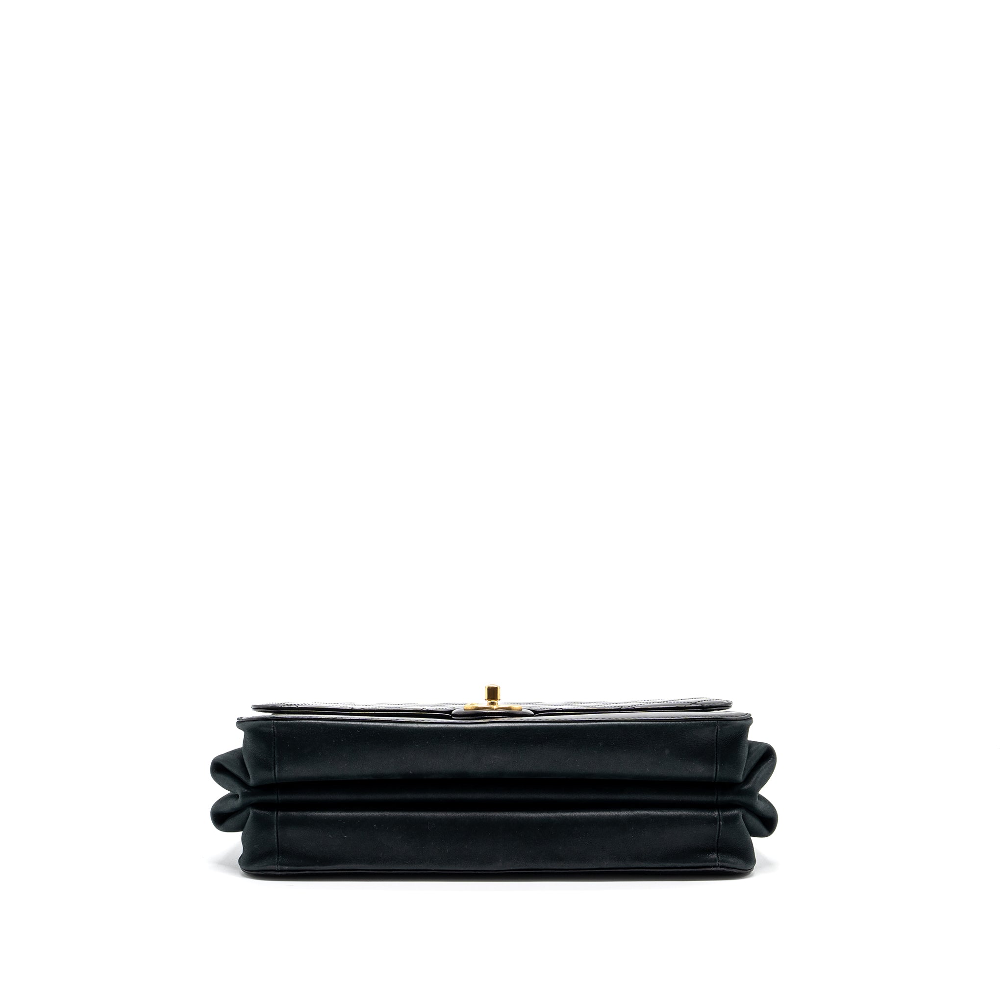 Chanel Flap Bag with chains handle calfskin black GHW - Image 5