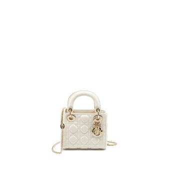 Dior Mini Lady Dior Lambskin White LGHW