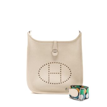Hermes Evelyne 29 Clemence Nata with multicolour strap SHW Stamp Z