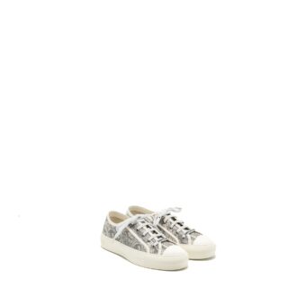 Dior size 37 walk n sneaker Toile de Jouy Embroidery grey/multicolour