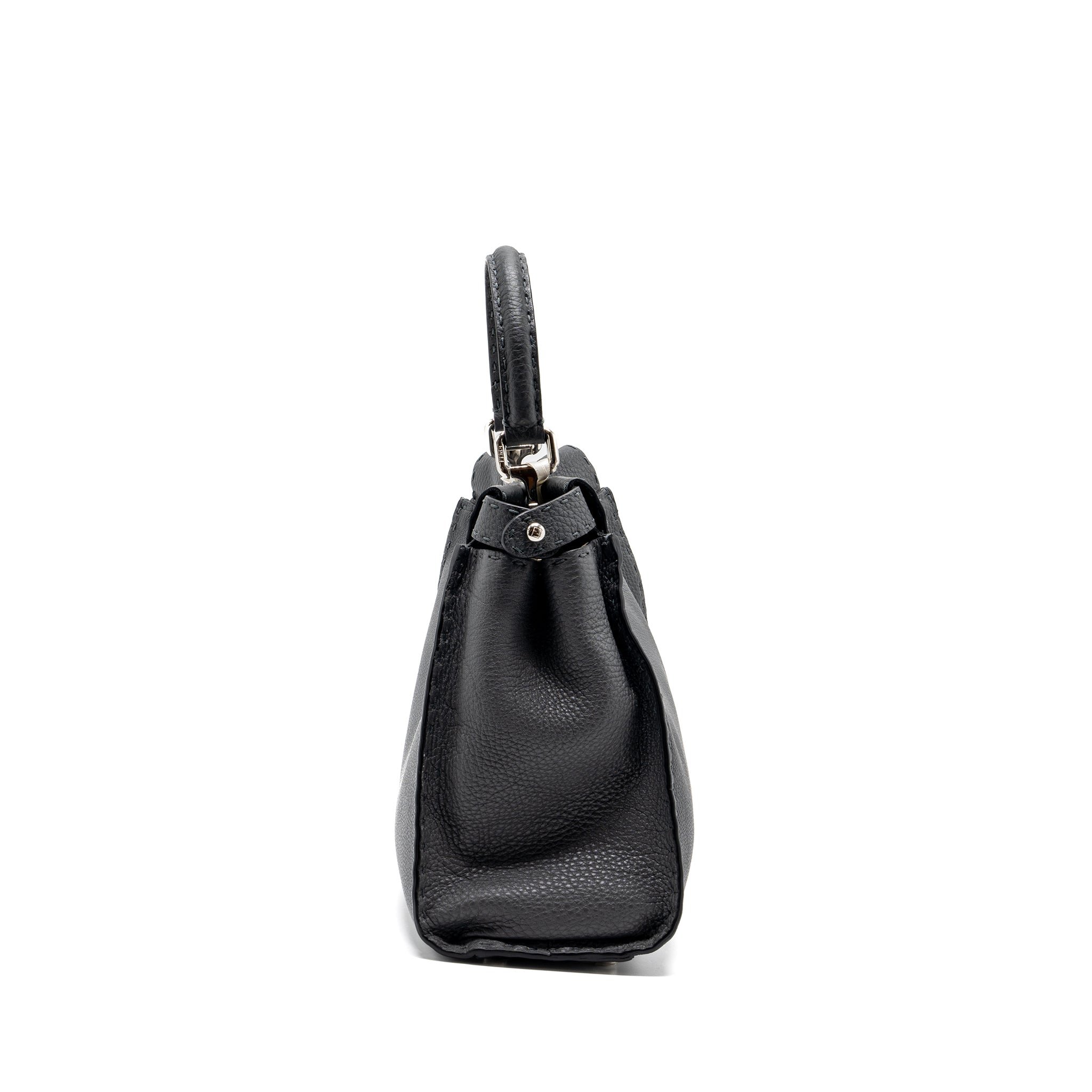 Fendi Medium Peekaboo Bag Selleria Leather Black SHW - Image 4