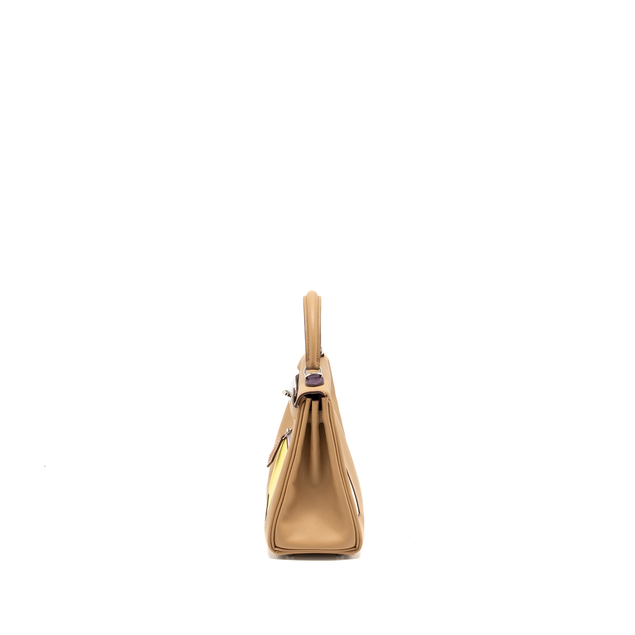 Hermes Kelly 25 colormatic swift chai / blue brume / lime / mauve Sylvestre SHW stamp U - Image 4