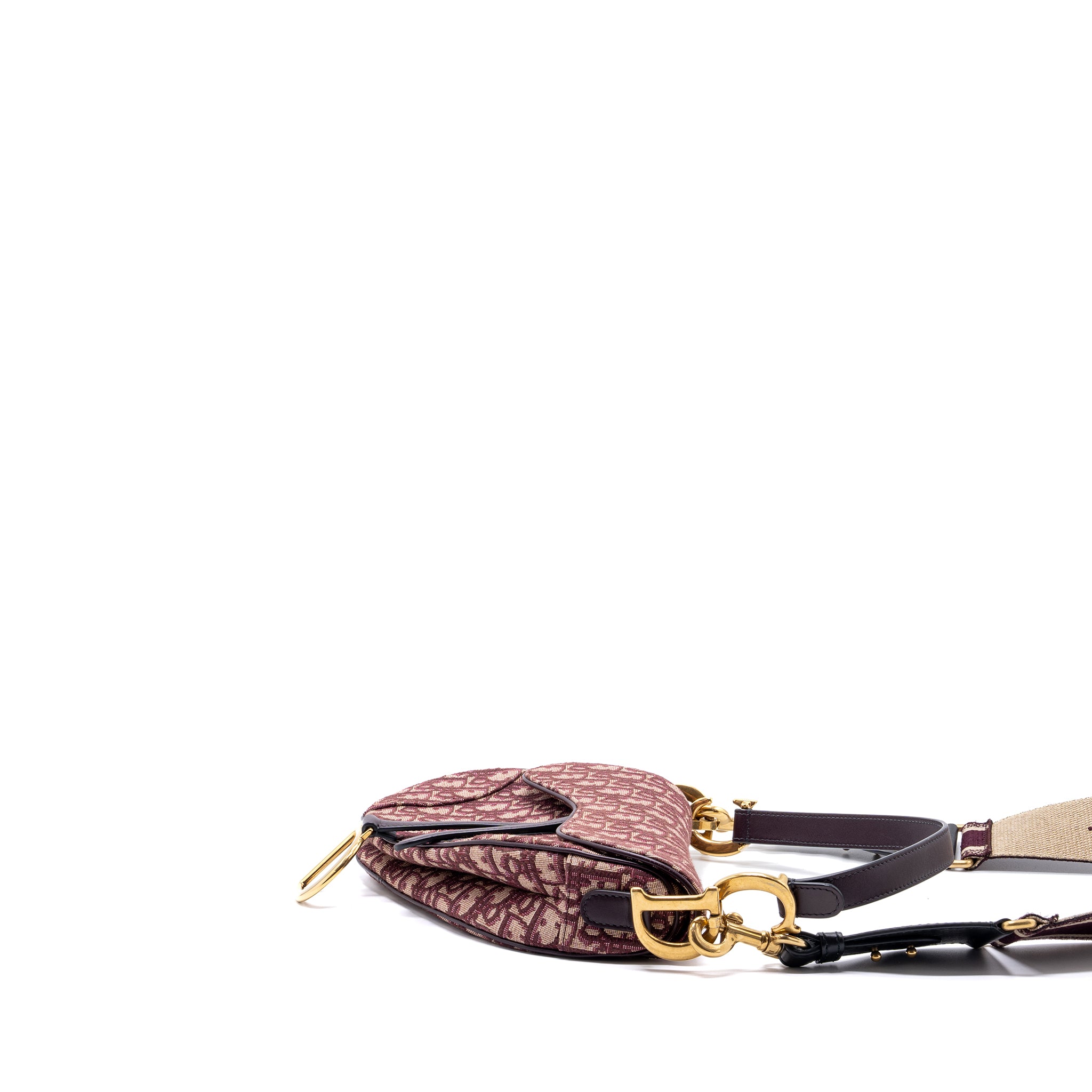 Dior Medium Saddle Bag Red Oblique Embroidery GHW With An Extra Dior Strap - Image 4