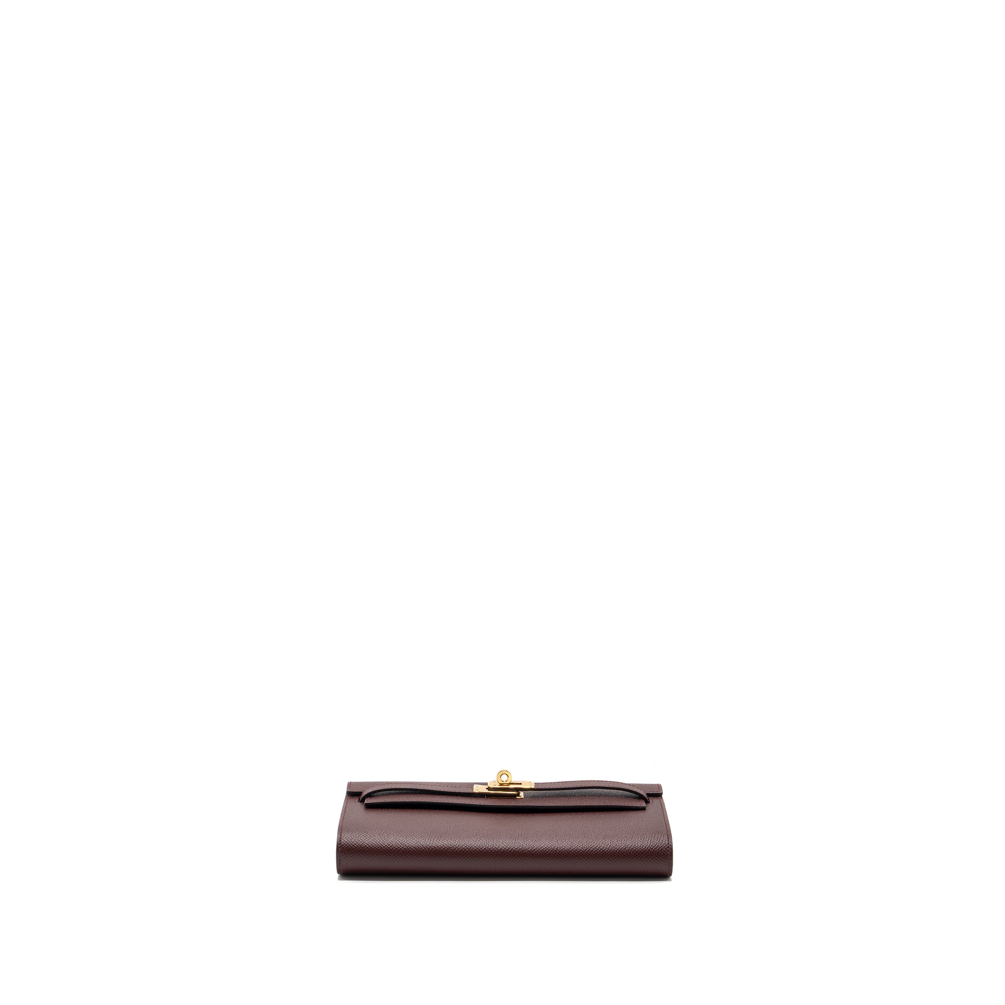 Hermes Kelly To Go Epsom 57 Bordeaux GHW Stamp U - Image 6