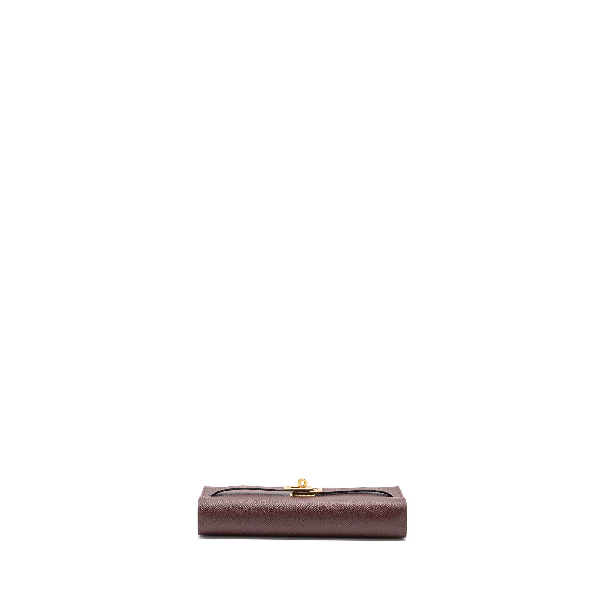 Hermes Kelly To Go Epsom 57 Bordeaux GHW Stamp U - Image 5