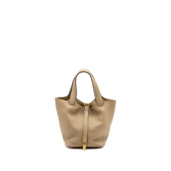 Hermes picotin 18 lock bag clemence trench GHW stamp U